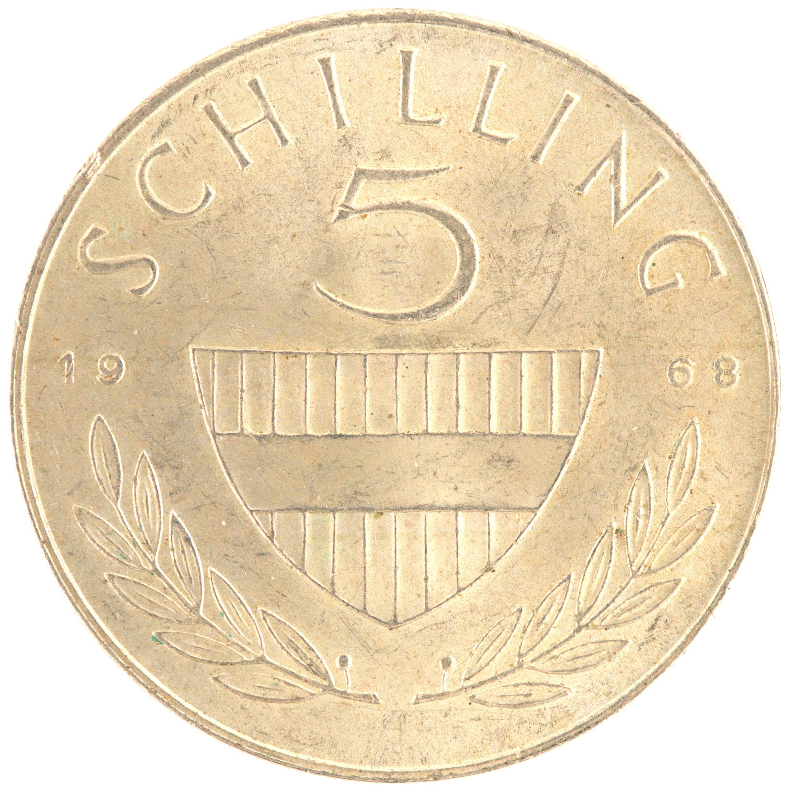 Autriche - Pièce 5 Schilling 1968 argent - Cavalier de l'école espagnole d'équitation / Armoiries autrichiennes