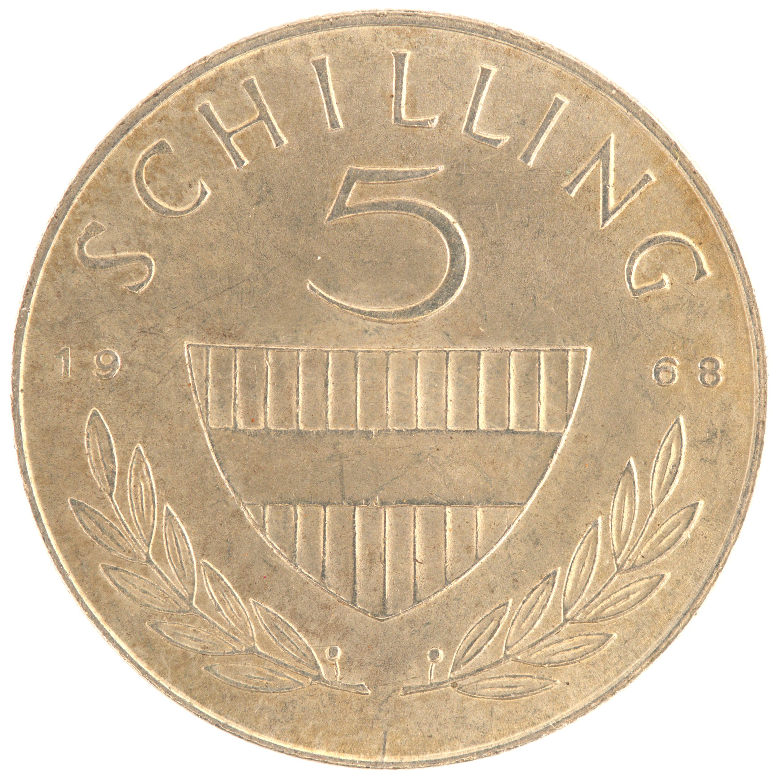 Autriche - Pièce 5 Schilling 1968 argent - Cavalier de l'école espagnole d'équitation / Armoiries autrichiennes