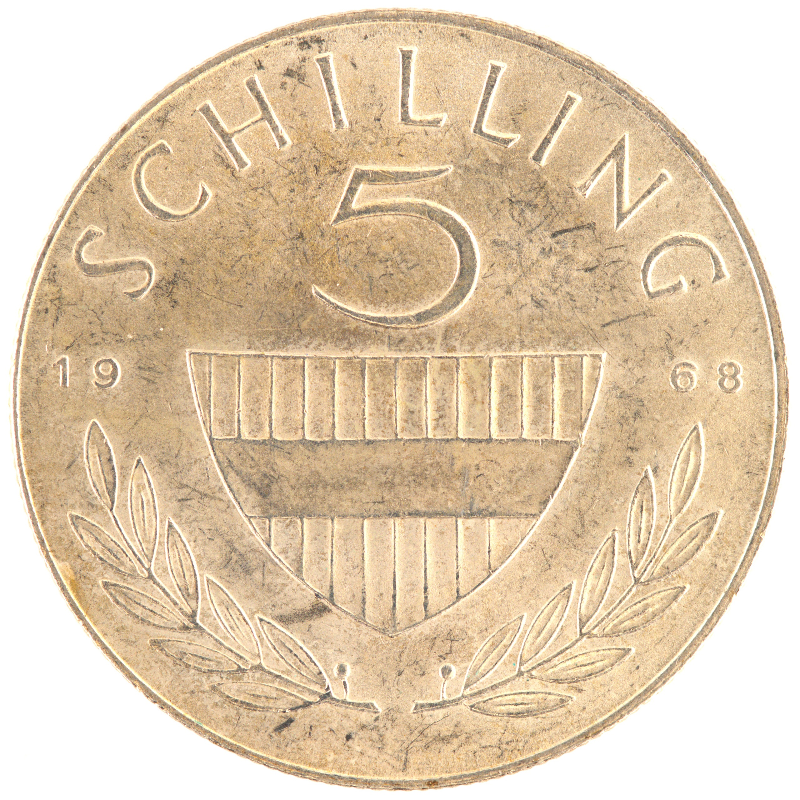 Autriche - Pièce 5 Schilling 1968 argent - Cavalier de l'école espagnole d'équitation / Armoiries autrichiennes