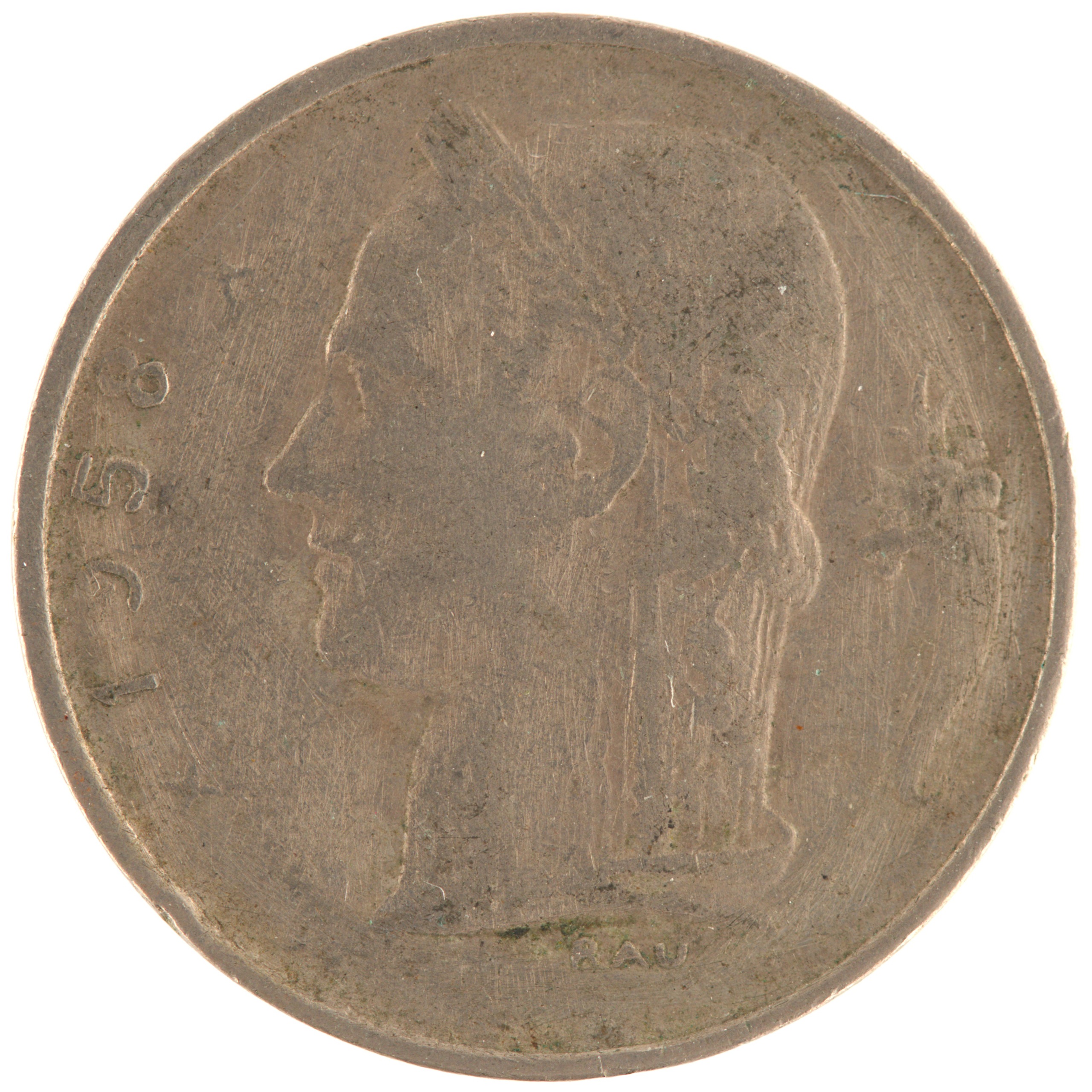 Belgique - Pièce 1 Franc 1958 cupro-nickel - Cérès / Rameau de chêne couronné, nom du pays émetteur en français