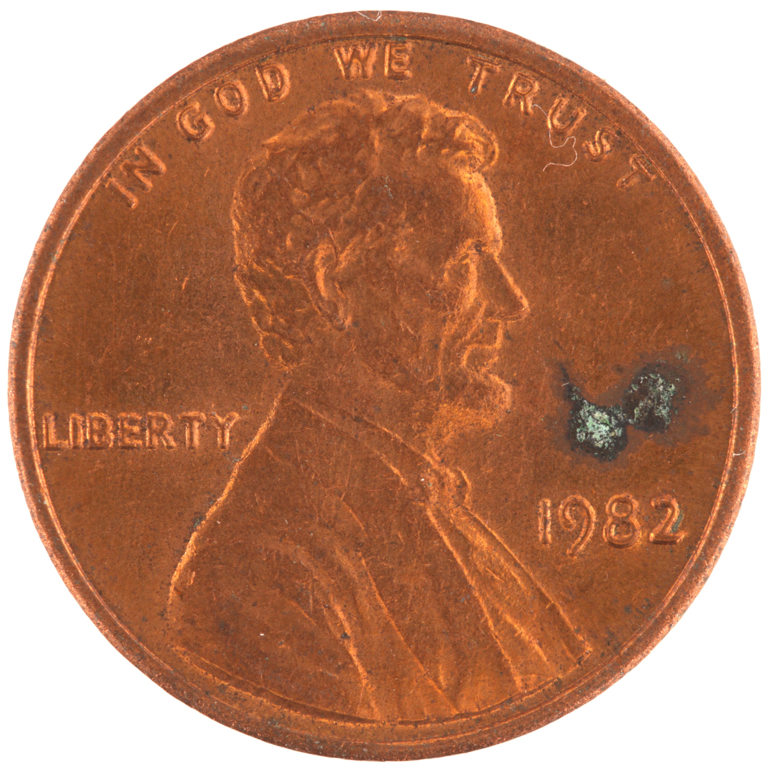 Etats-Unis d'Amérique - Pièce One Cent 1982 zinc plaqué cuivre - Lincoln / Mémorial (millésime proche du listel)