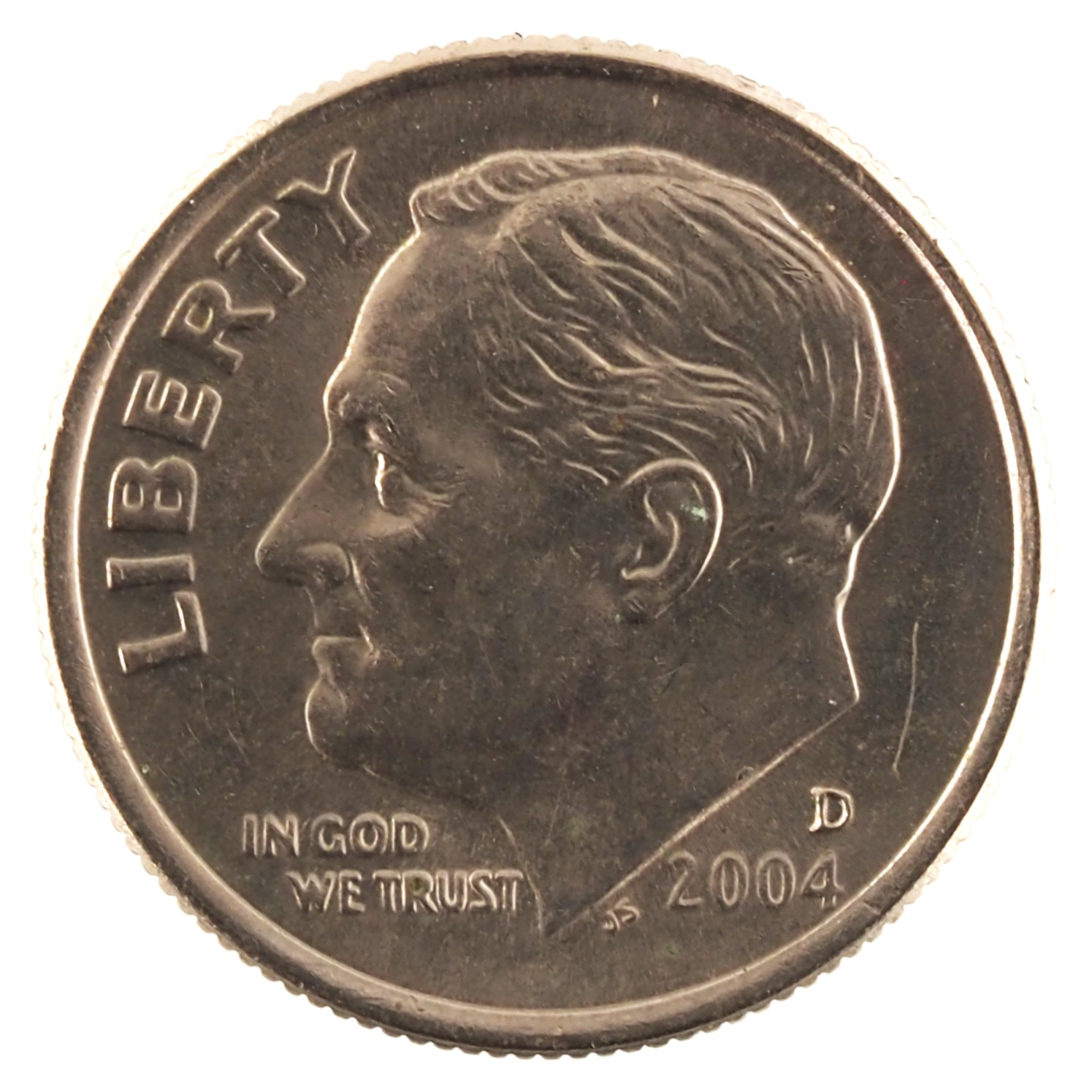 Etats-Unis d'Amérique - Pièce One Dime 2004 D cuivre plaqué cupro-nickel - Roosevelt