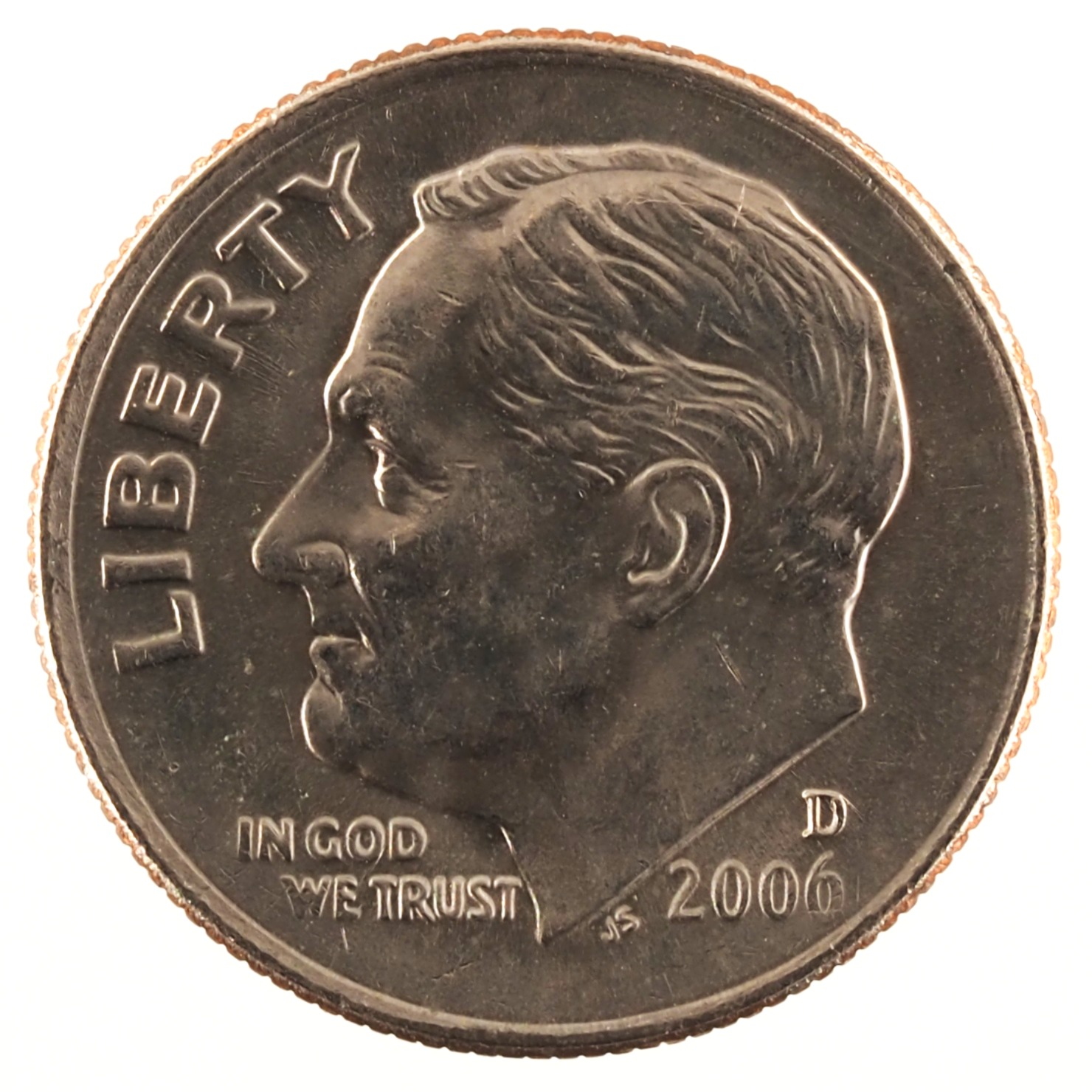 Etats-Unis d'Amérique - Pièce One Dime 2006 D cuivre plaqué cupro-nickel - Roosevelt