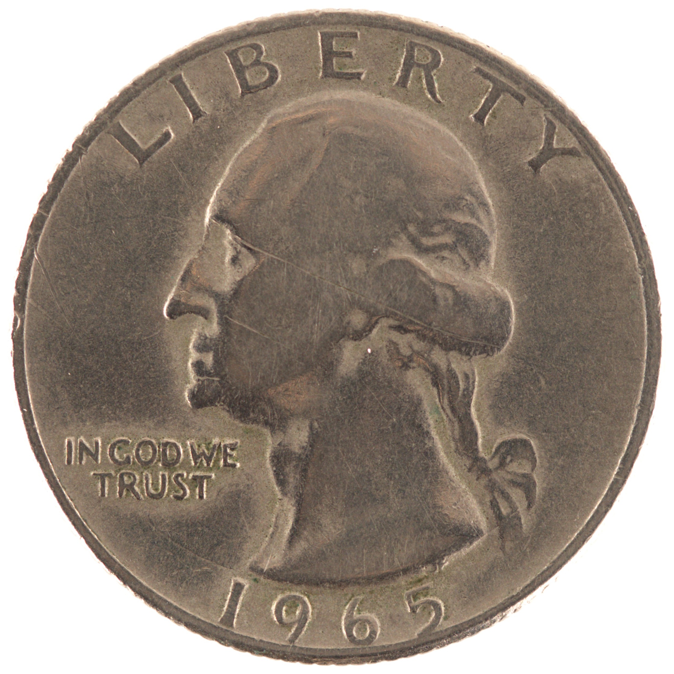 Etats-Unis d'Amérique - Pièce Quarter Dollar 1965 cuivre plaqué cupro-nickel - Washington