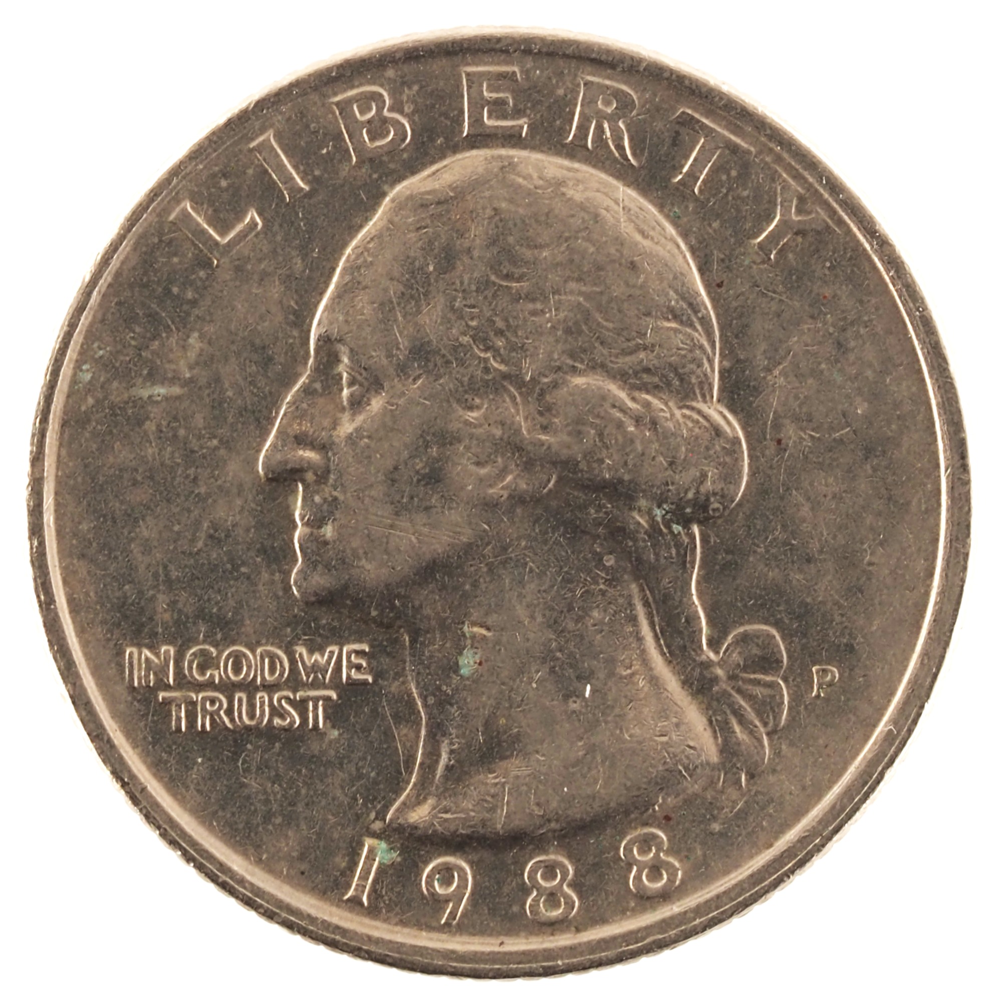 Etats-Unis d'Amérique - Pièce Quarter Dollar 1988 P cuivre plaqué cupro-nickel - Washington