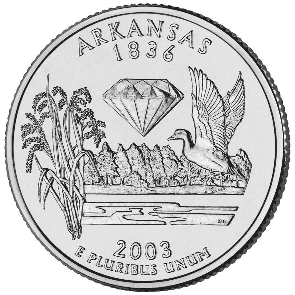 Etats-Unis d'Amérique - Pièce Quarter Dollar 2003 P cuivre plaqué cupro-nickel - Arkansas