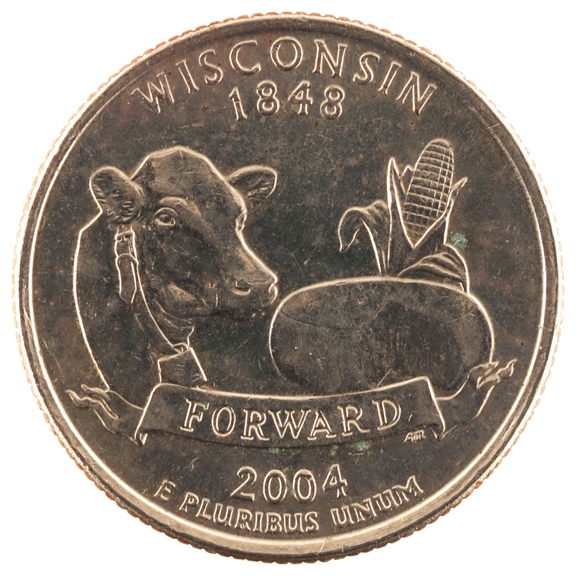 Etats-Unis d'Amérique - Pièce Quarter Dollar 2004 D cuivre plaqué cupro-nickel - Wisconsin