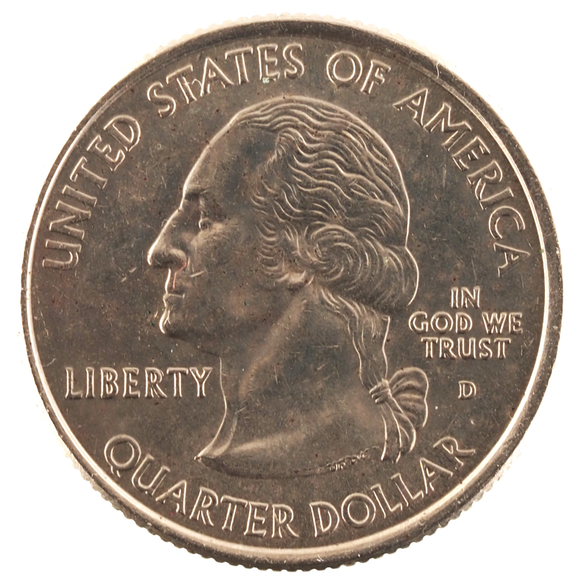 Etats-Unis d'Amérique - Pièce Quarter Dollar 2007 D cuivre plaqué cupro-nickel - Utah – Image 2