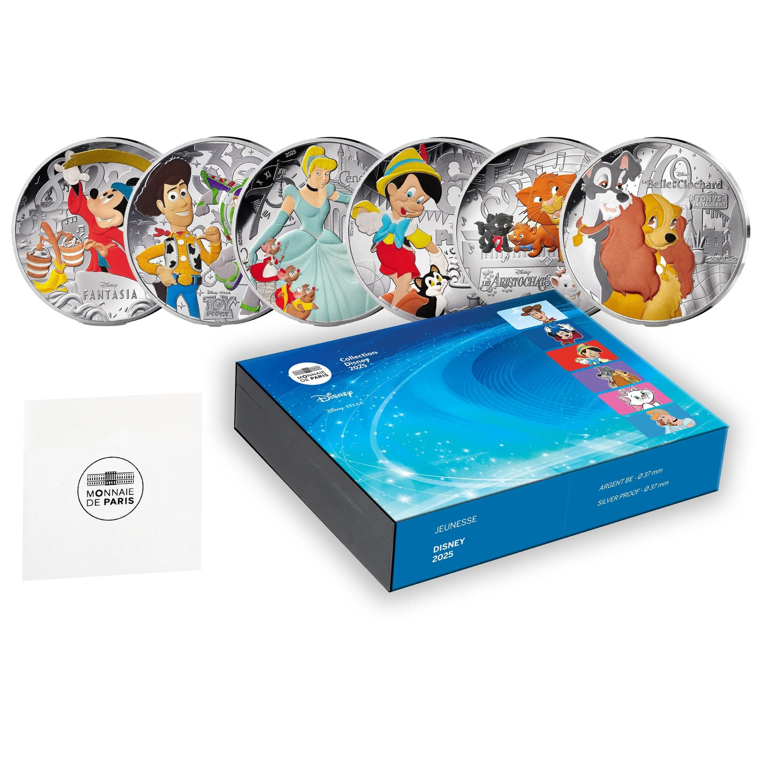 France - Pièces 10 Euro 2025 argent BE - Les classiques Disney (en écrin) – Image 4