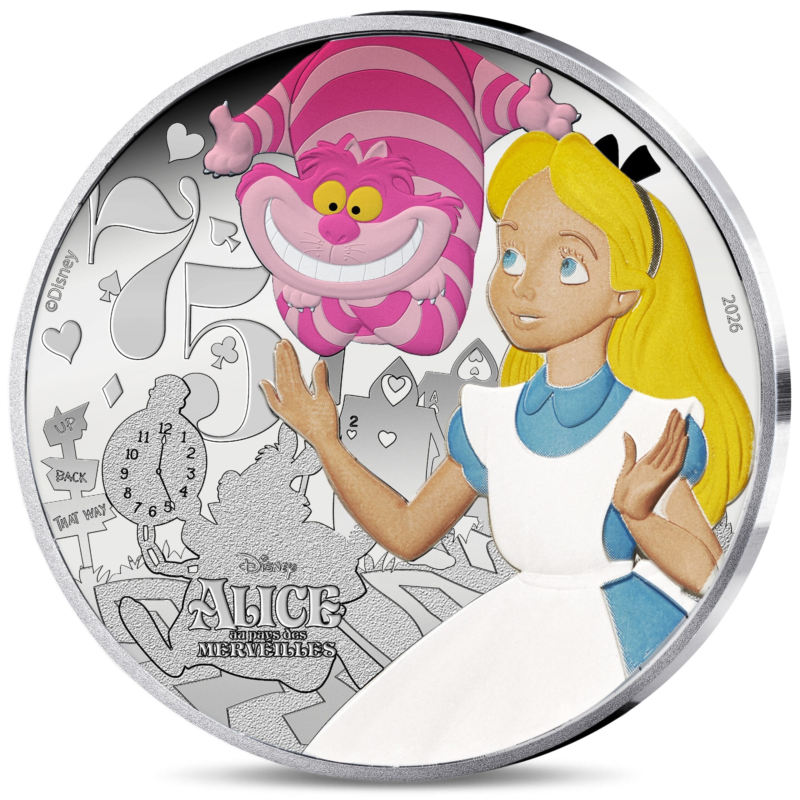 France - Pièce 10 Euro 2026 argent BE - Alice au pays des merveilles / Disney