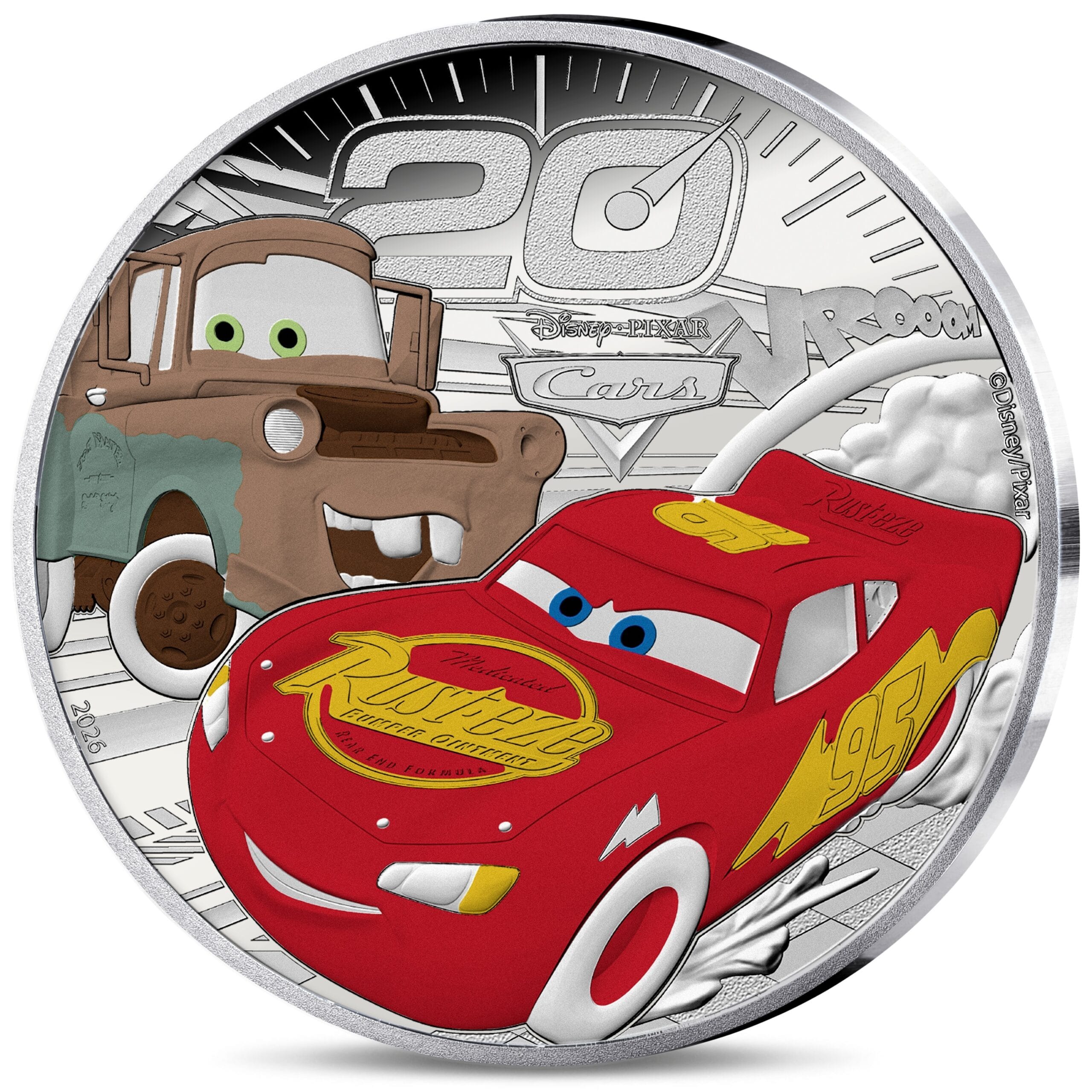France - Pièce 10 Euro 2026 argent BE - Cars / Disney
