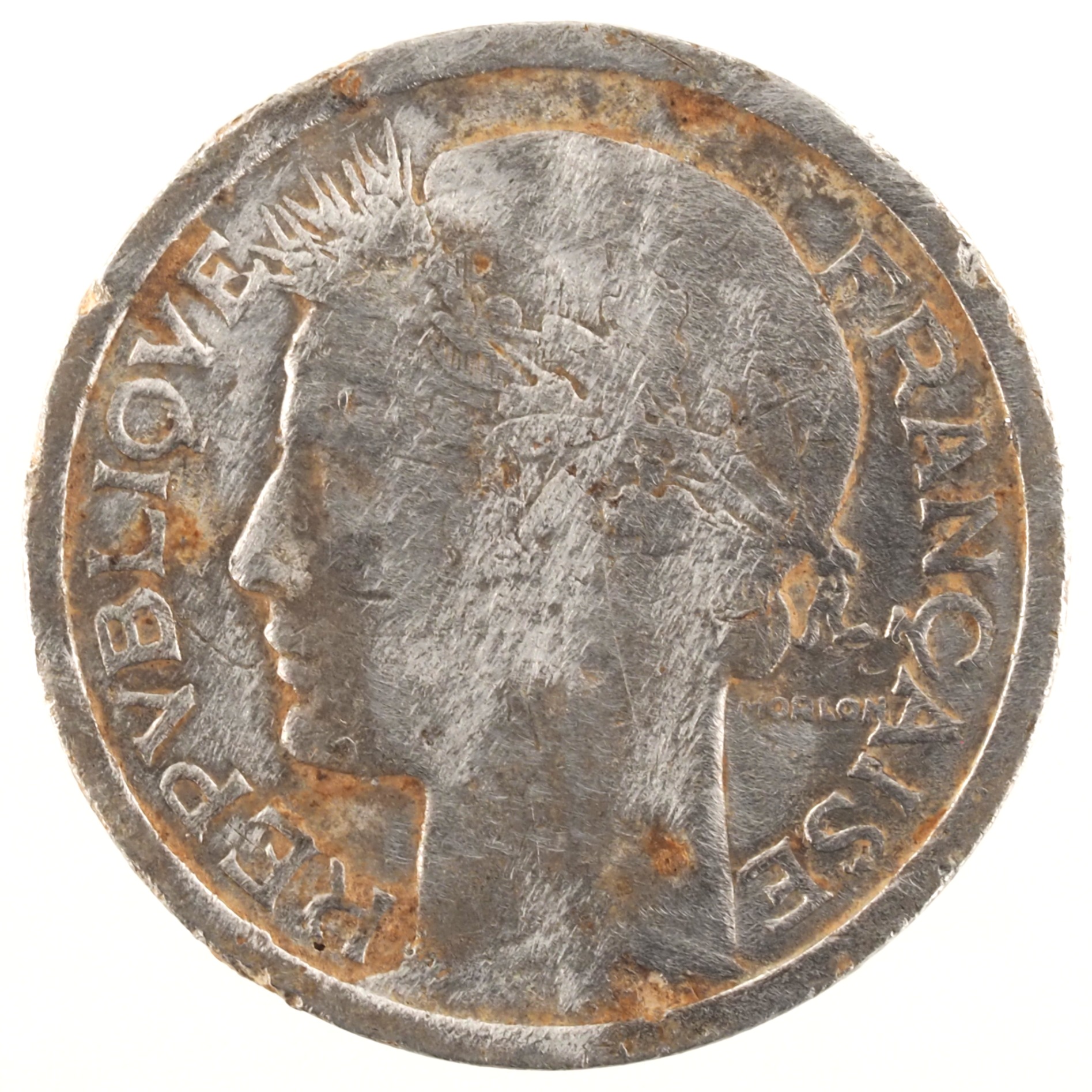 France - Pièce 1 Franc 1950 aluminium - Morlon, légère – Image 2