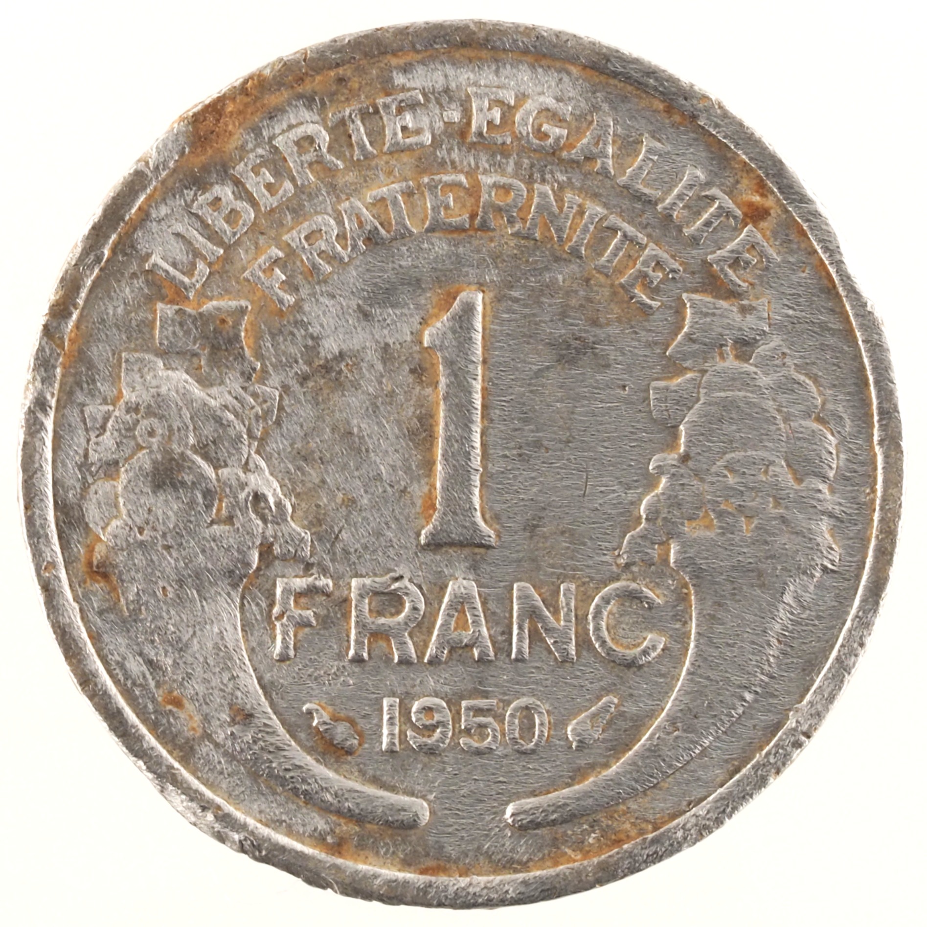 France - Pièce 1 Franc 1950 aluminium - Morlon, légère