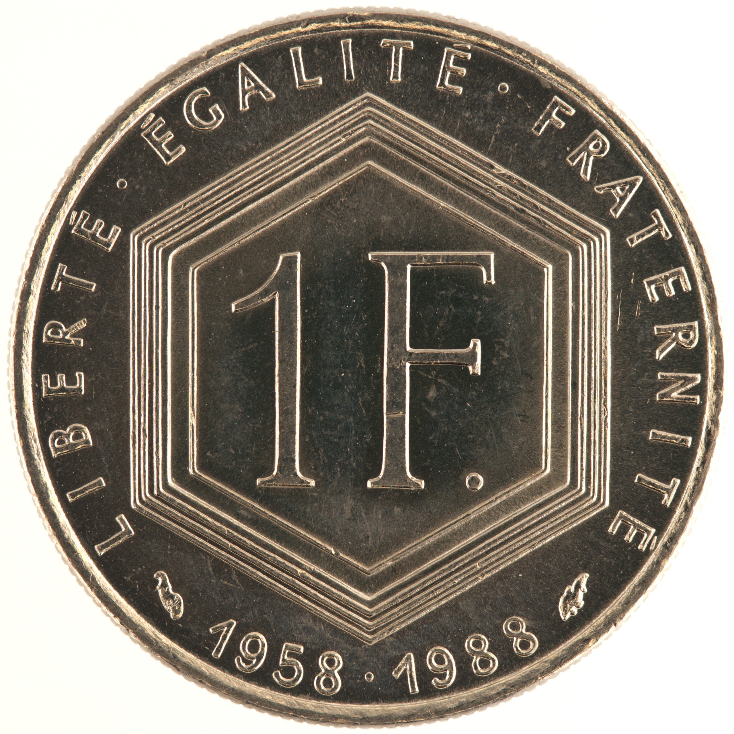 France - Pièce 1 Franc 1988 nickel - De Gaulle