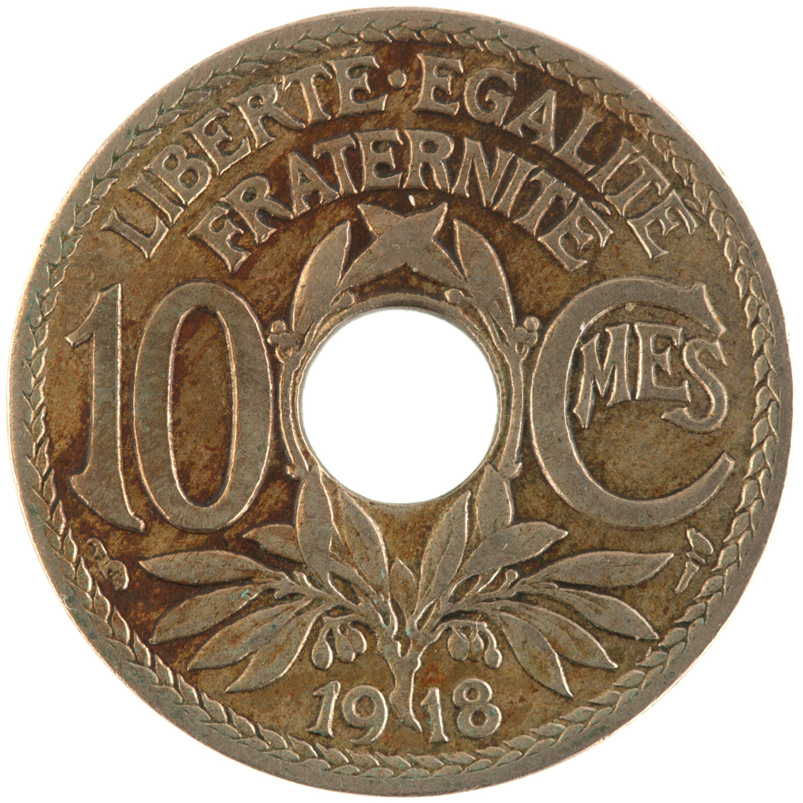 France - Pièce 10 Centimes 1918 cupro-nickel - Lindauer