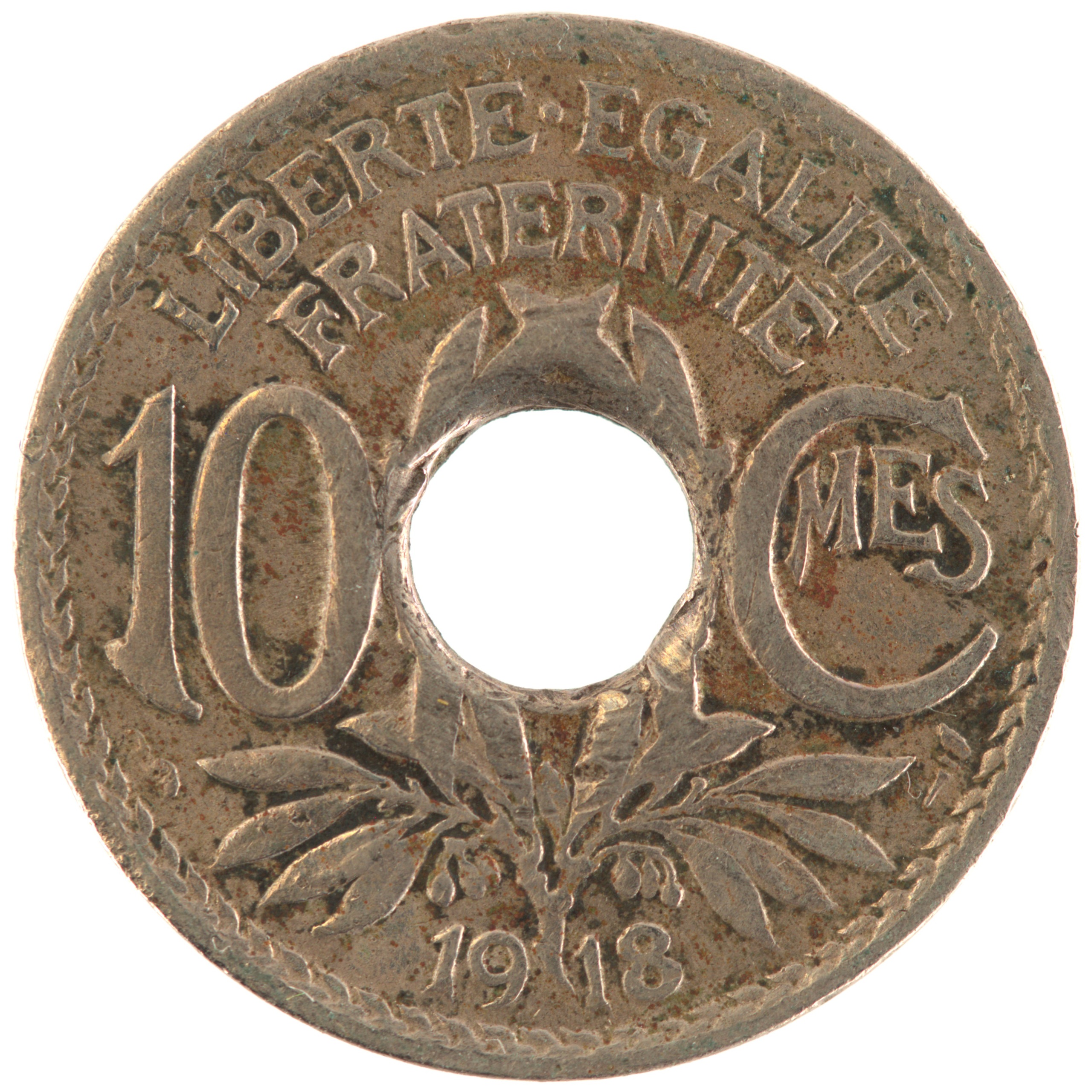 France - Pièce 10 Centimes 1918 cupro-nickel - Lindauer