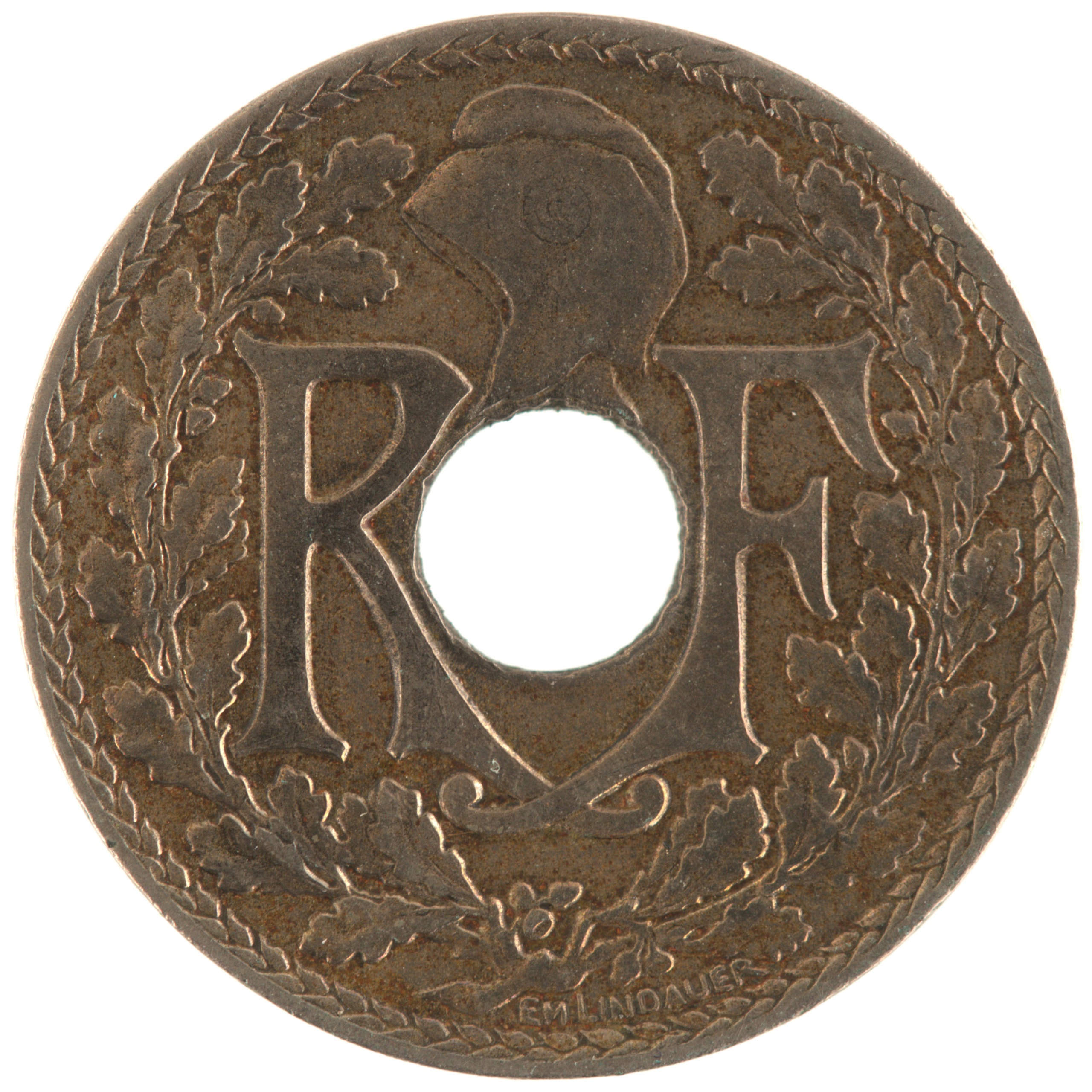 France - Pièce 10 Centimes 1919 cupro-nickel - Lindauer – Image 2