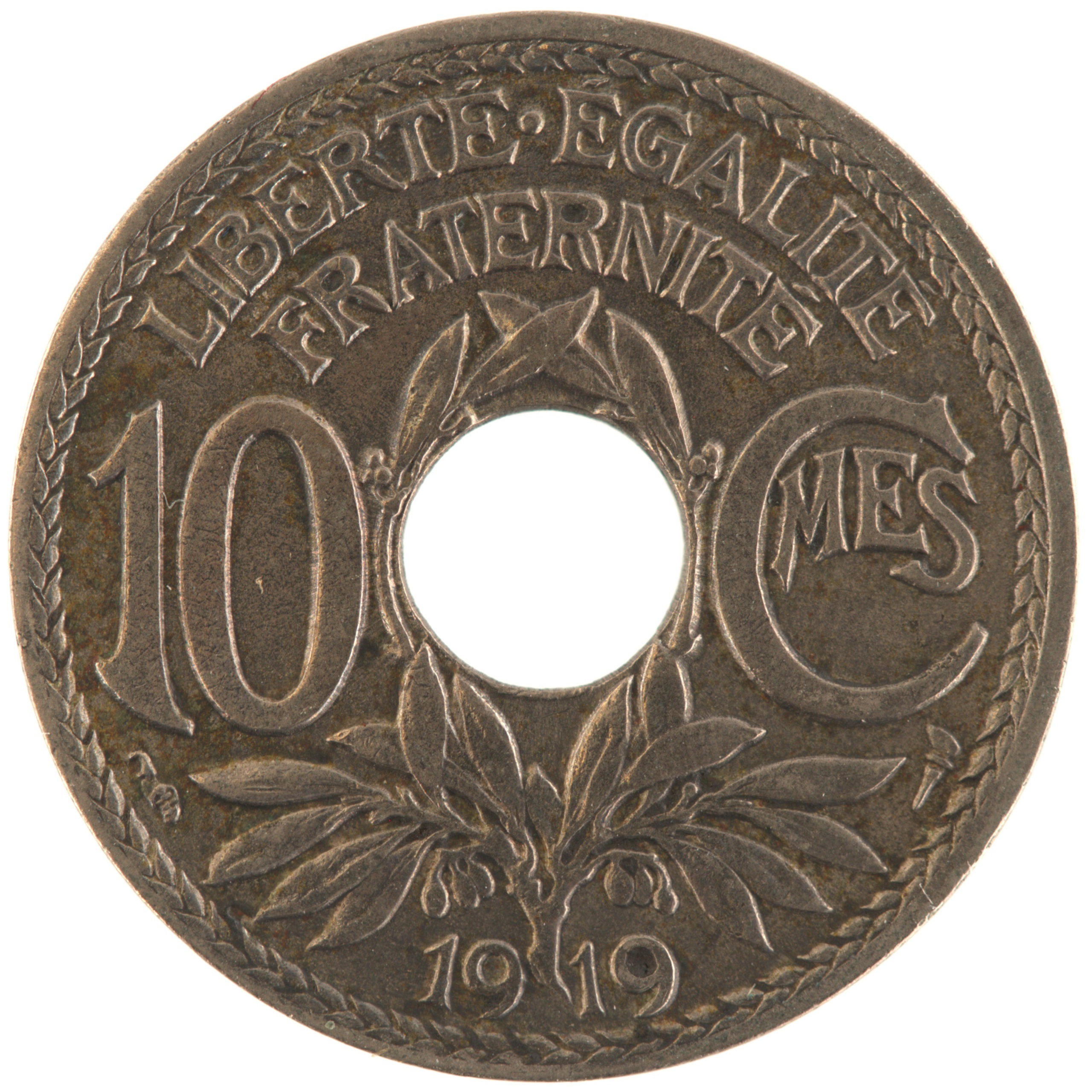 France - Pièce 10 Centimes 1919 cupro-nickel - Lindauer