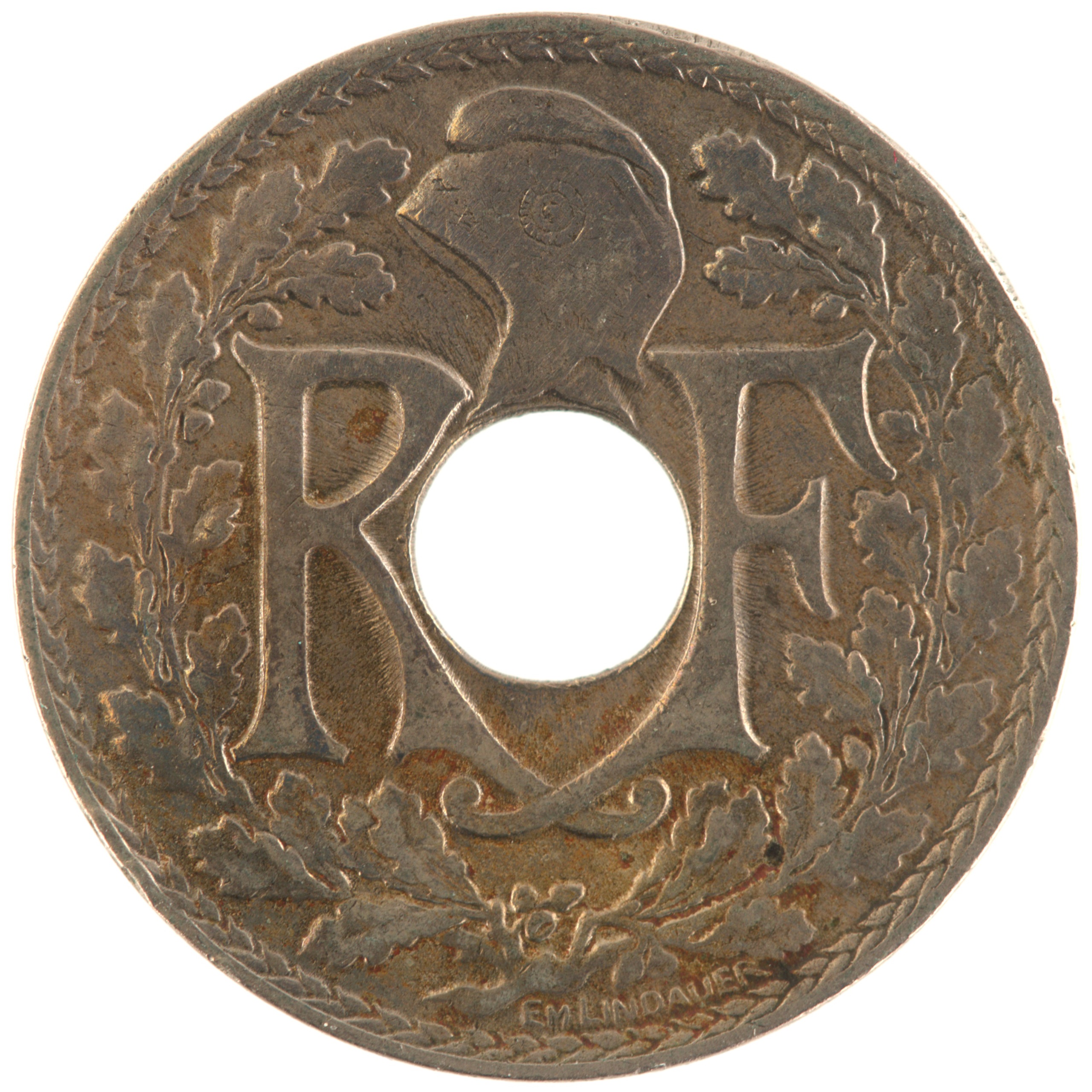 France - Pièce 10 Centimes 1919 cupro-nickel - Lindauer – Image 2