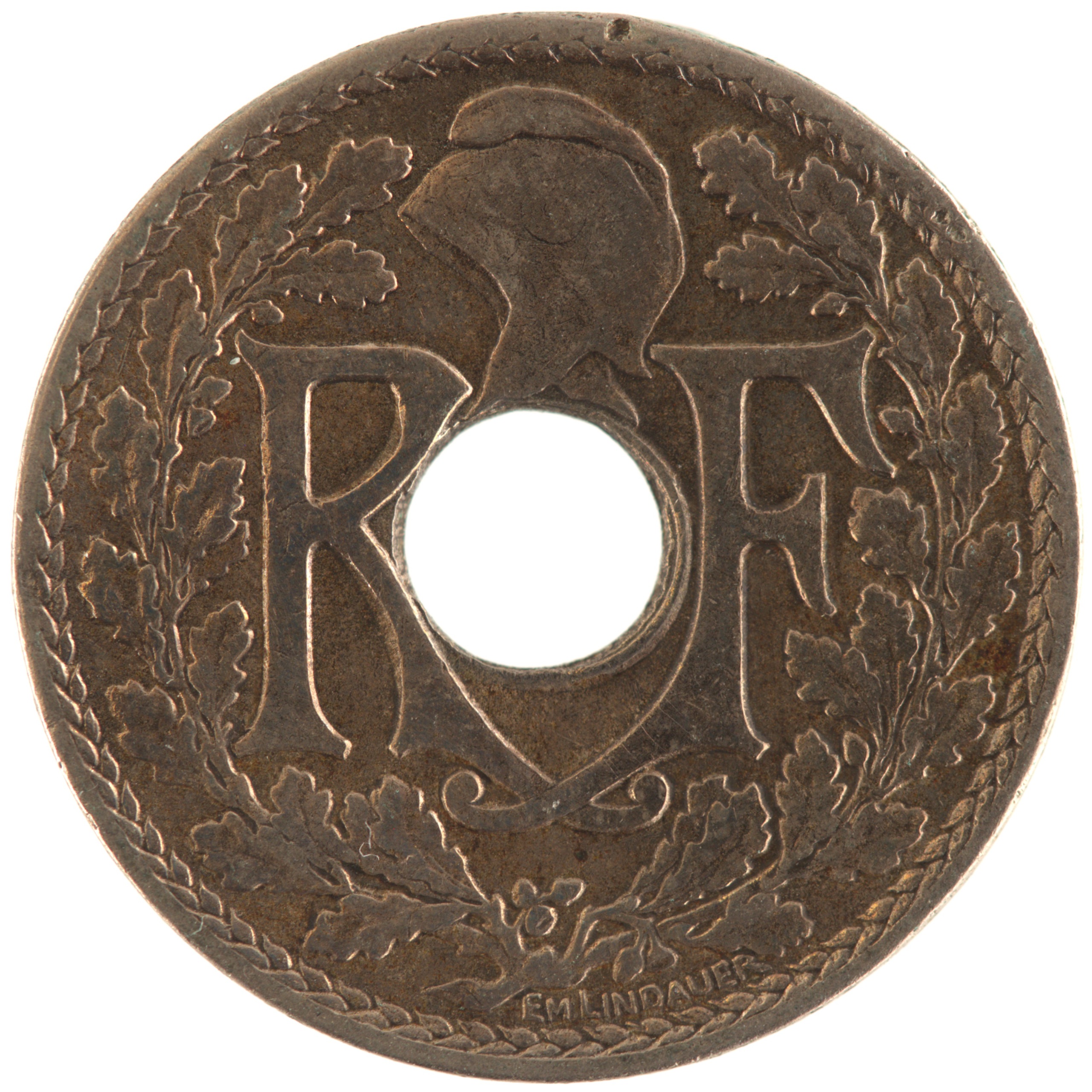 France - Pièce 10 Centimes 1920 cupro-nickel - Lindauer – Image 2