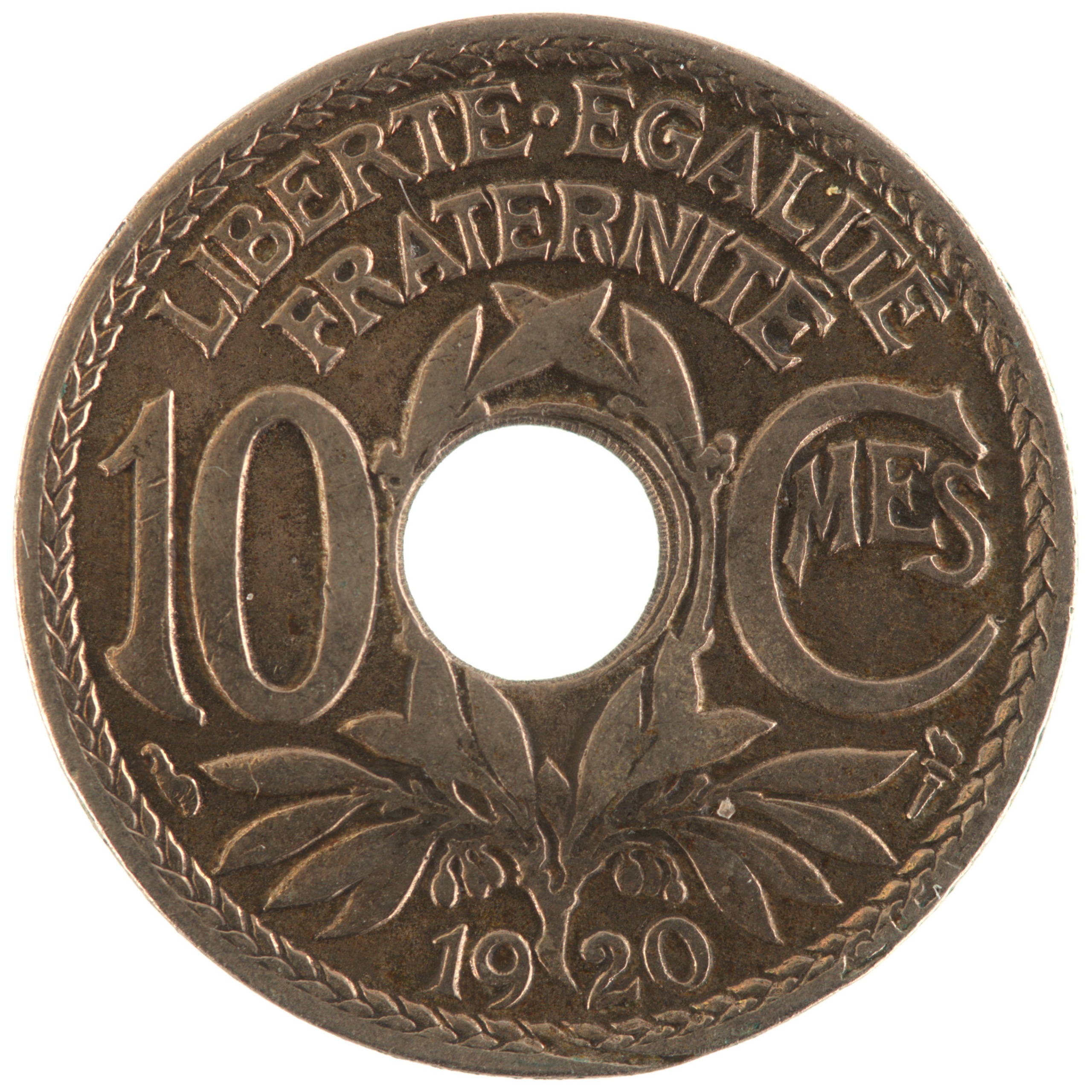France - Pièce 10 Centimes 1920 cupro-nickel - Lindauer