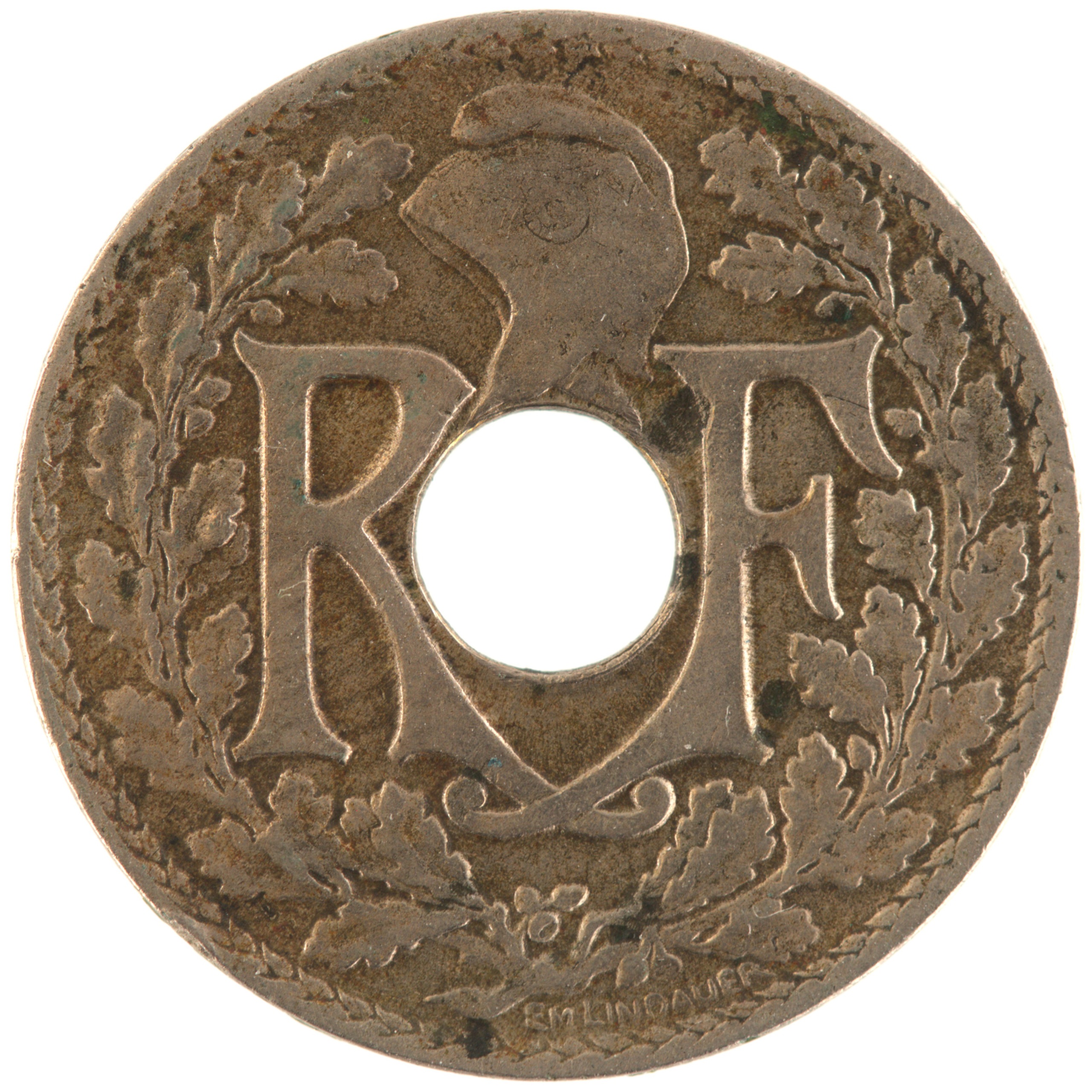 France - Pièce 10 Centimes 1920 cupro-nickel - Lindauer – Image 2