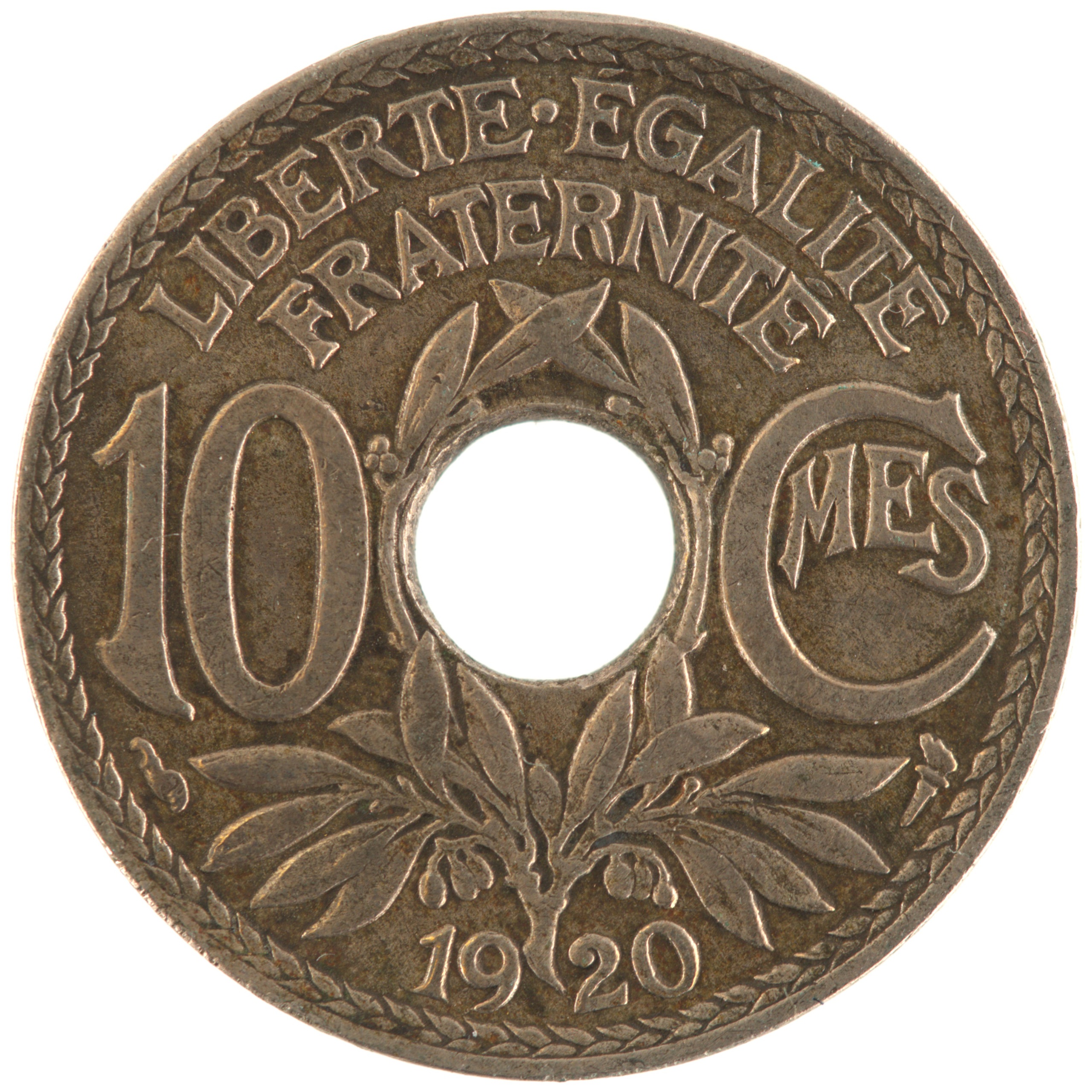 France - Pièce 10 Centimes 1920 cupro-nickel - Lindauer