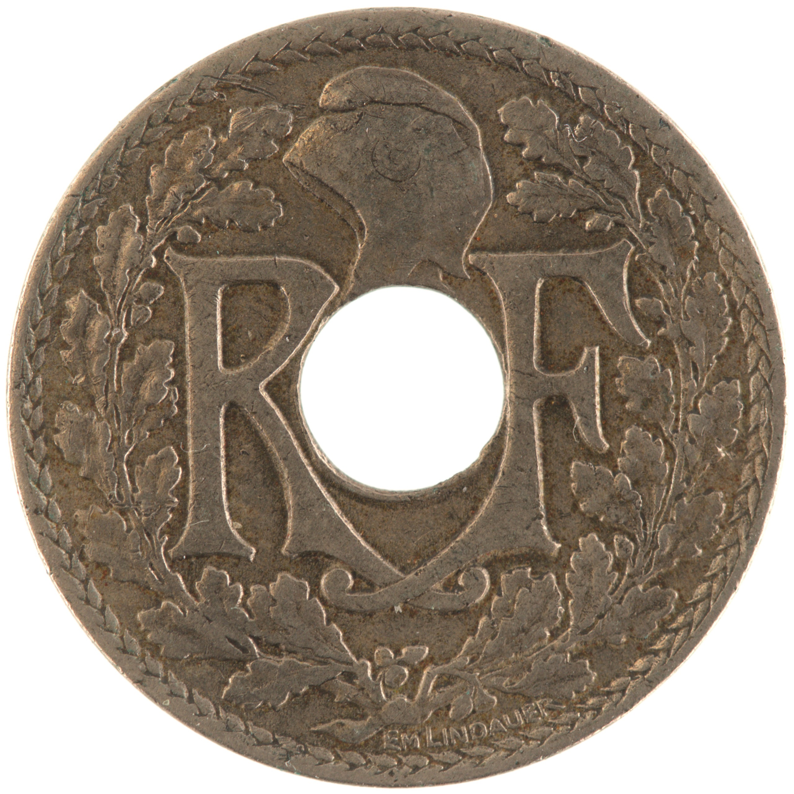 France - Pièce 10 Centimes 1920 cupro-nickel - Lindauer – Image 2