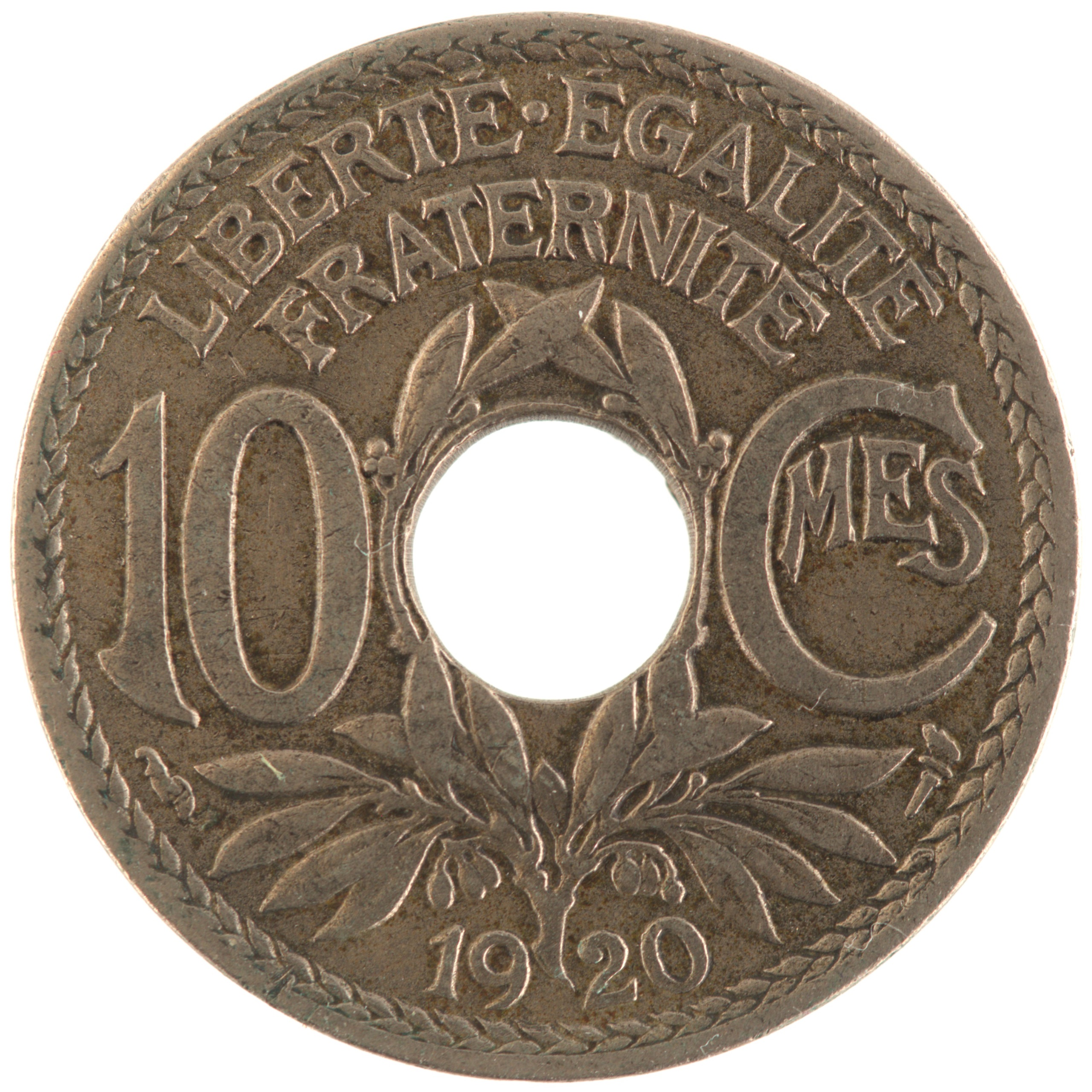 France - Pièce 10 Centimes 1920 cupro-nickel - Lindauer