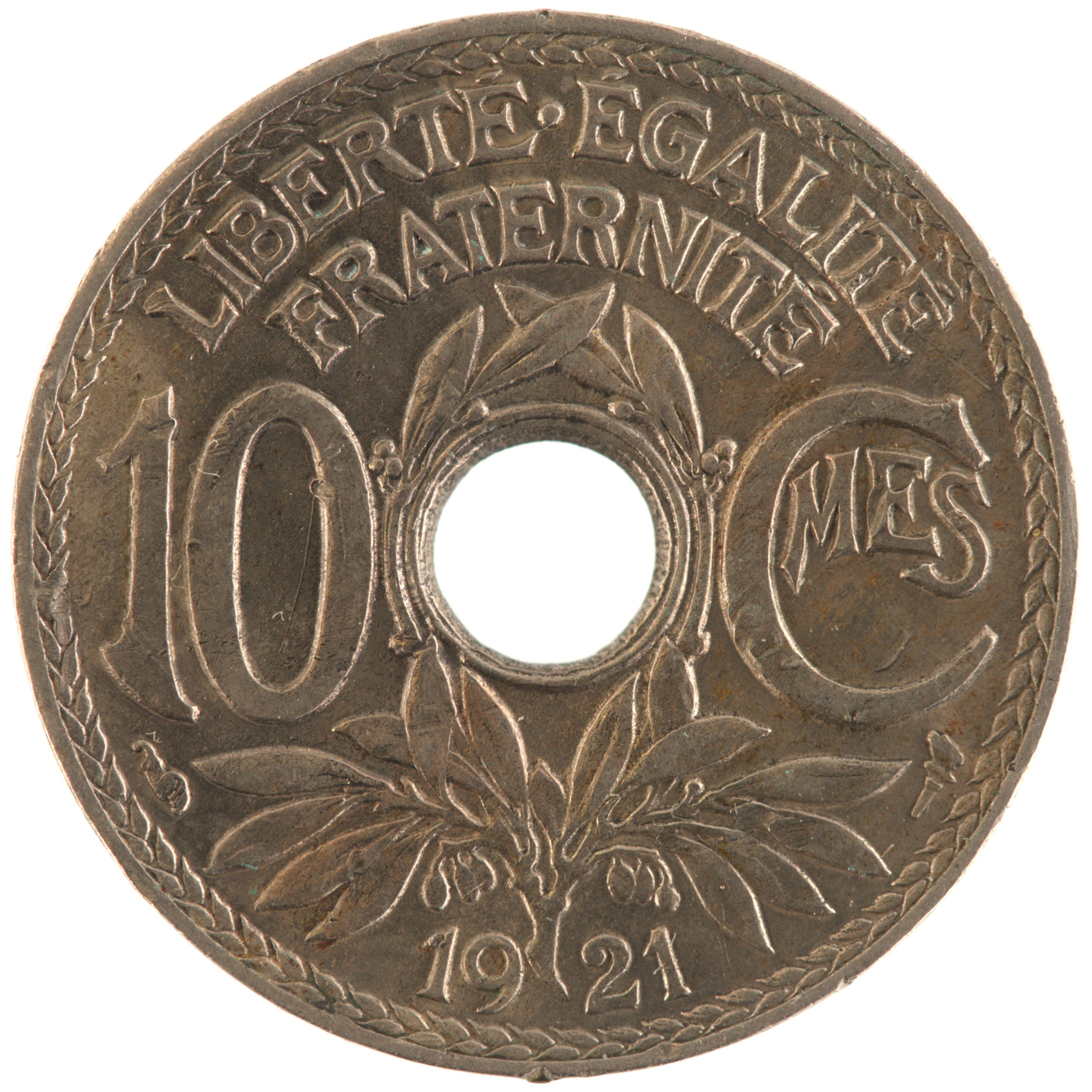France - Pièce 10 Centimes 1921 cupro-nickel - Lindauer