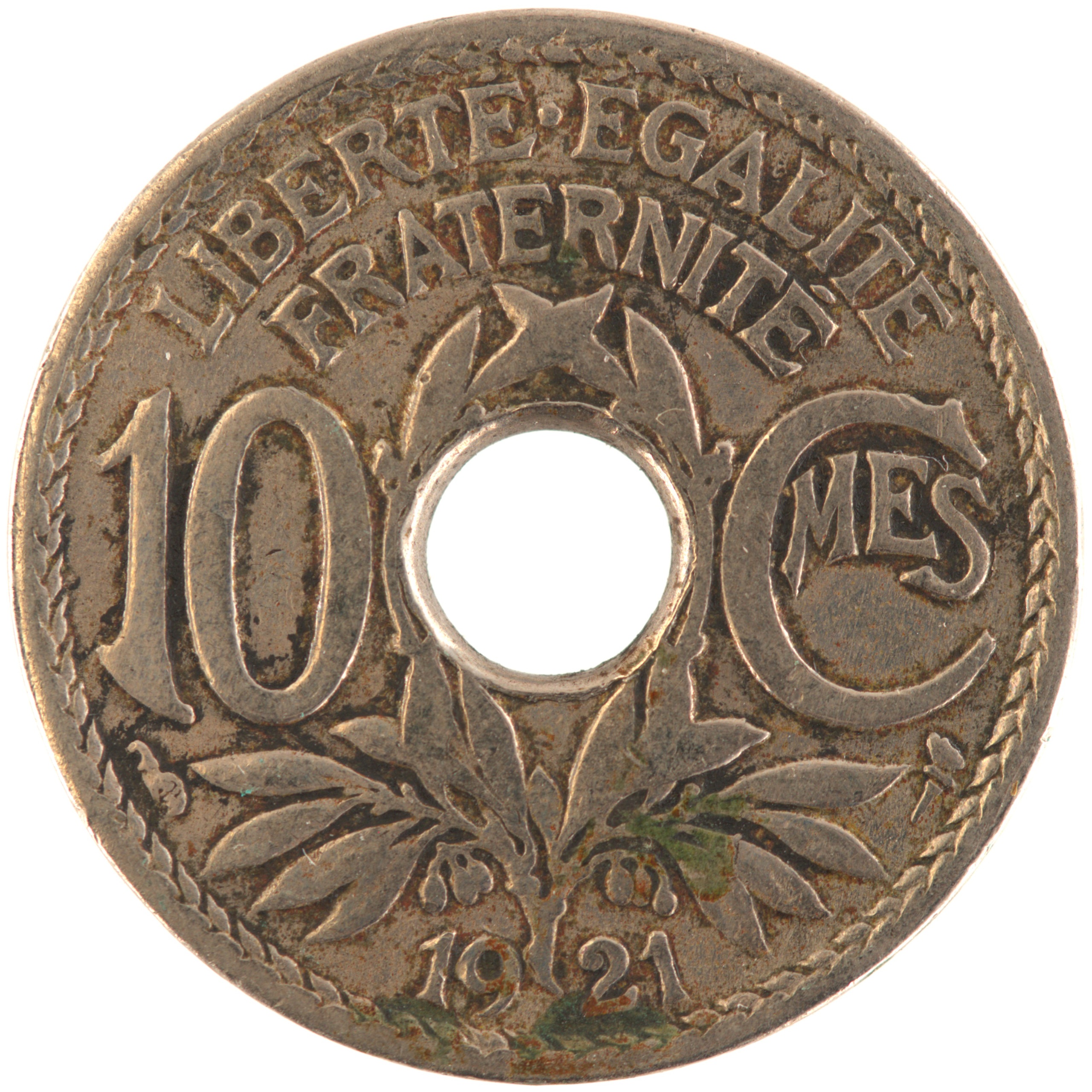 France - Pièce 10 Centimes 1921 cupro-nickel - Lindauer