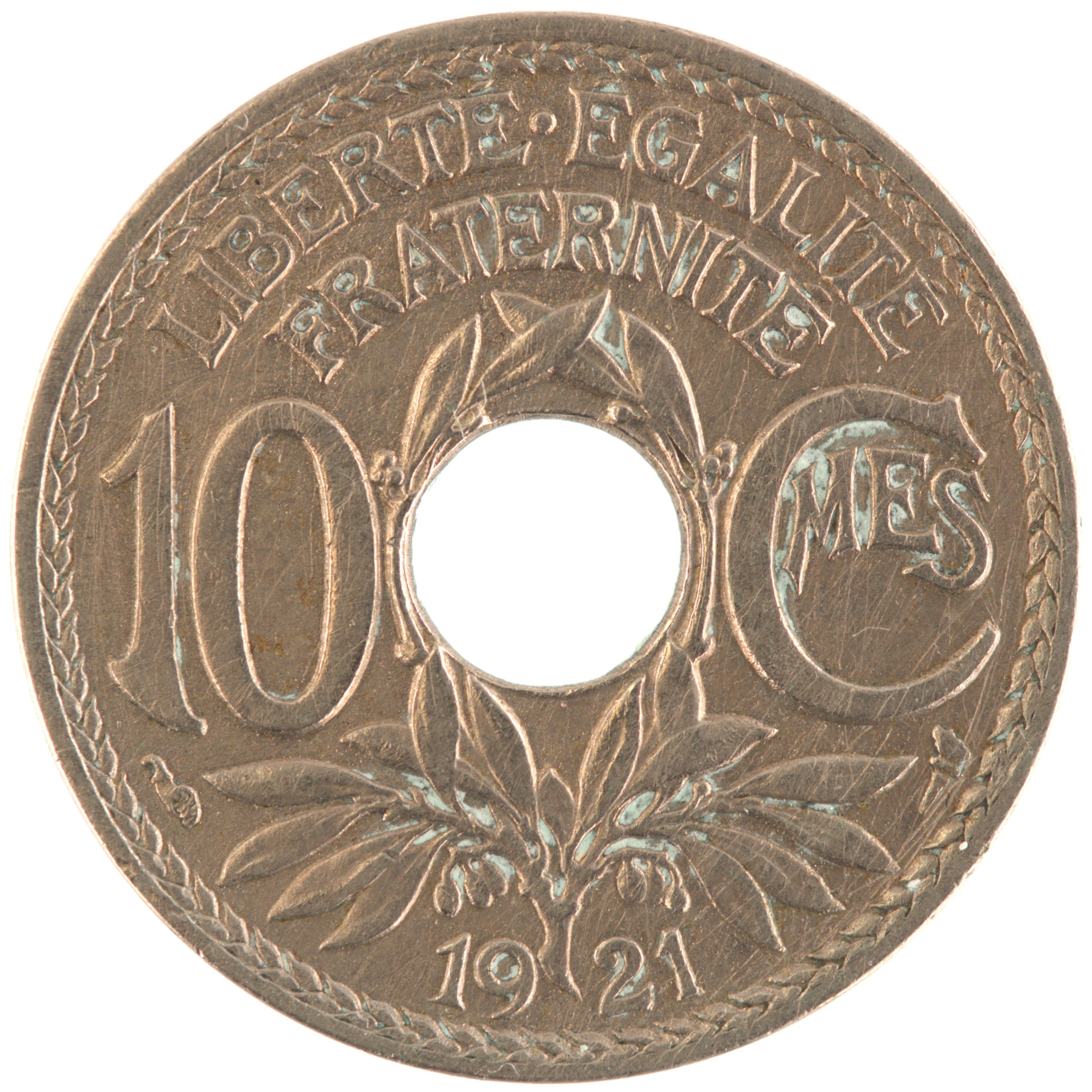France - Pièce 10 Centimes 1921 cupro-nickel - Lindauer