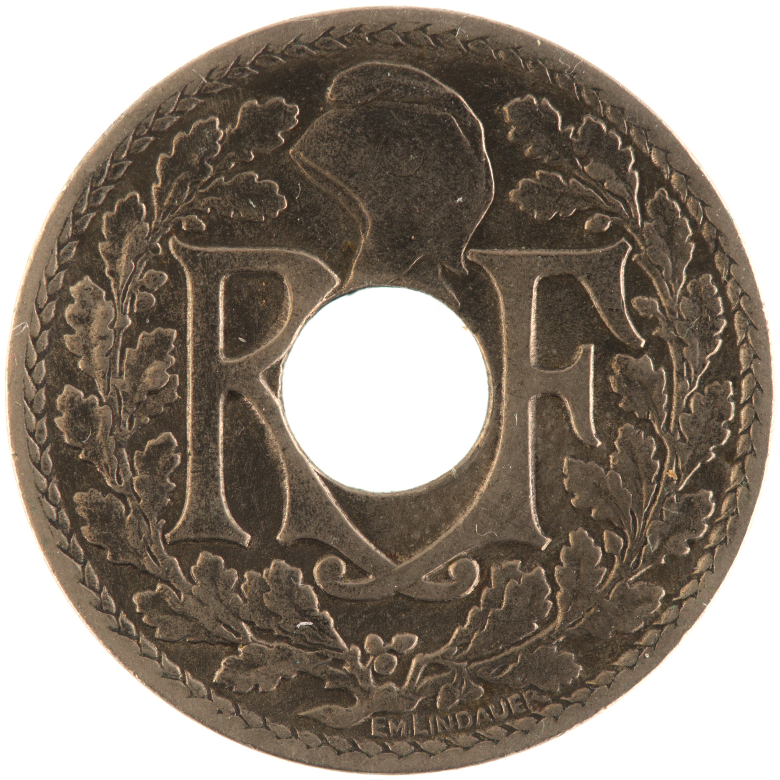 France - Pièce 10 Centimes 1922 cupro-nickel - Lindauer (éclair) – Image 2