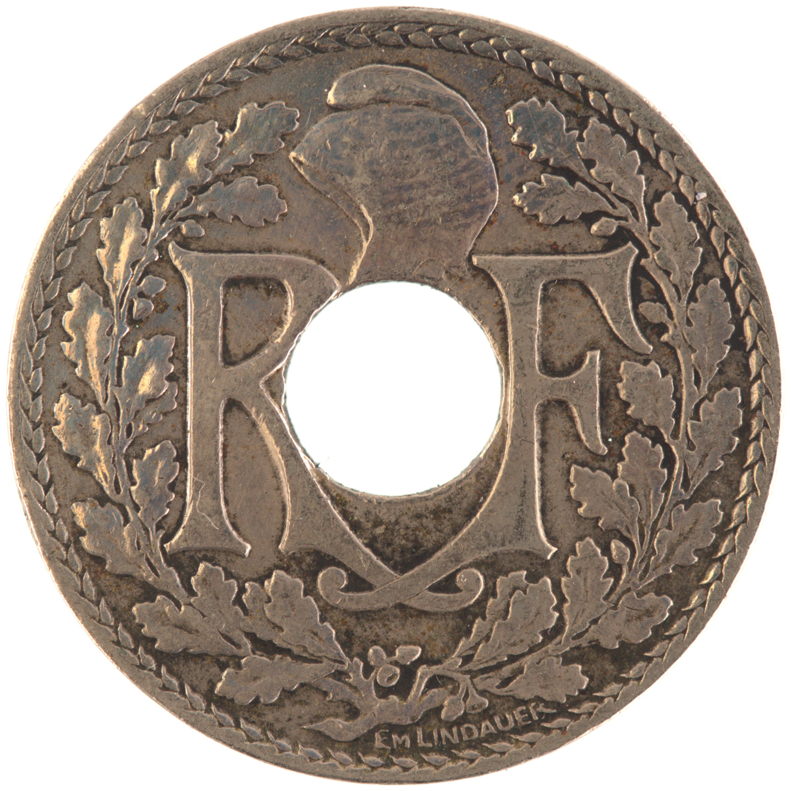 France - Pièce 10 Centimes 1922 cupro-nickel - Lindauer (éclair) – Image 2