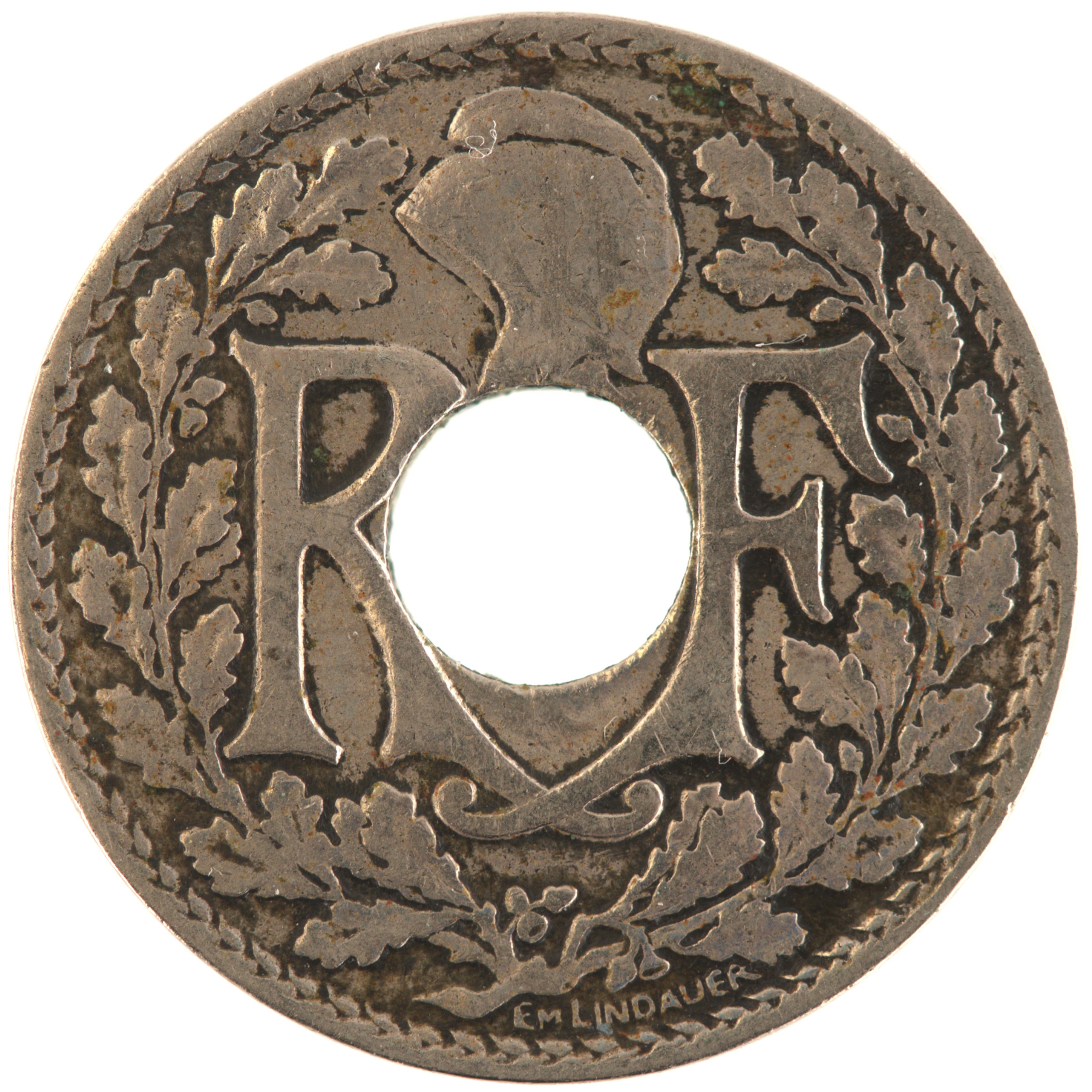 France - Pièce 10 Centimes 1922 cupro-nickel - Lindauer (éclair) – Image 2