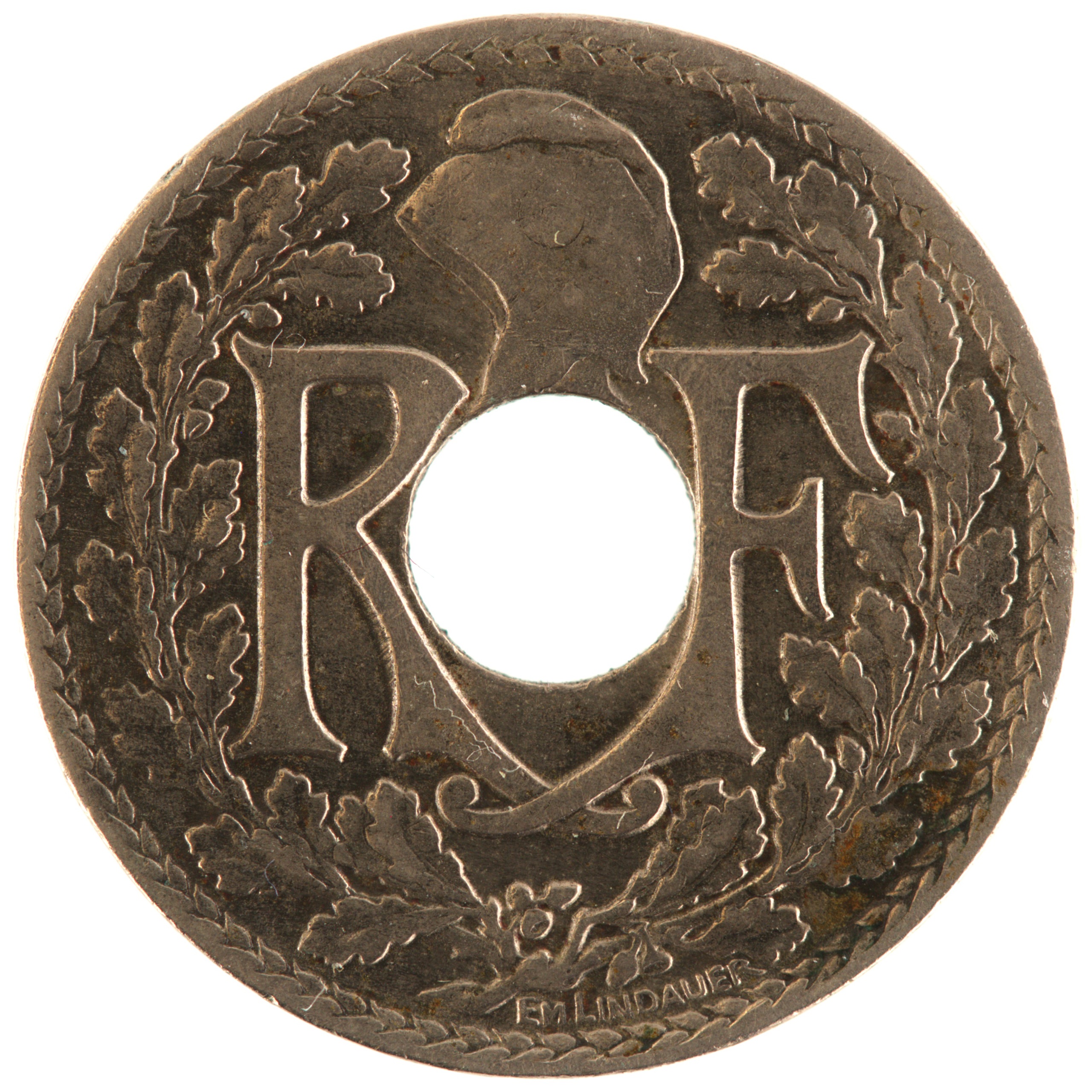 France - Pièce 10 Centimes 1923 cupro-nickel - Lindauer (éclair) – Image 2