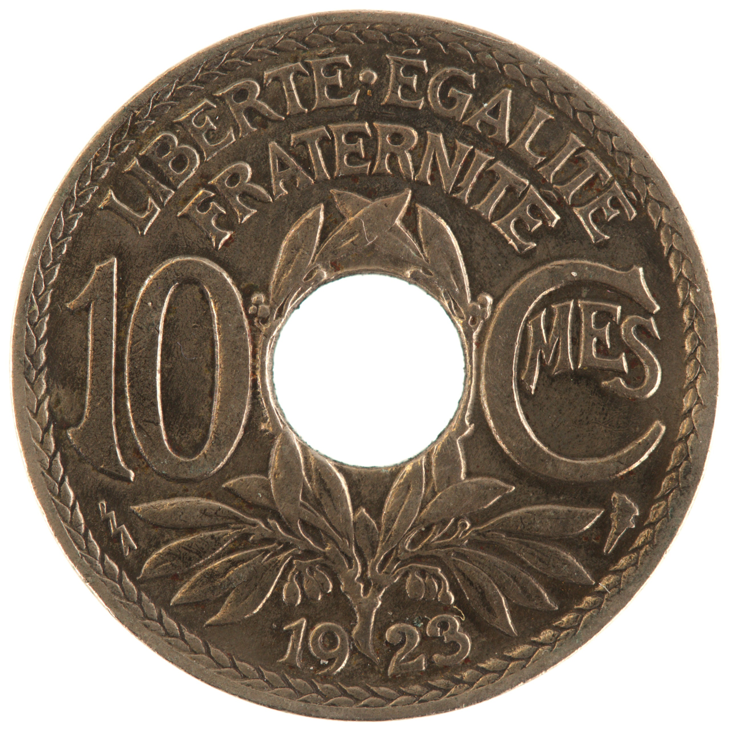 France - Pièce 10 Centimes 1923 cupro-nickel - Lindauer (éclair)