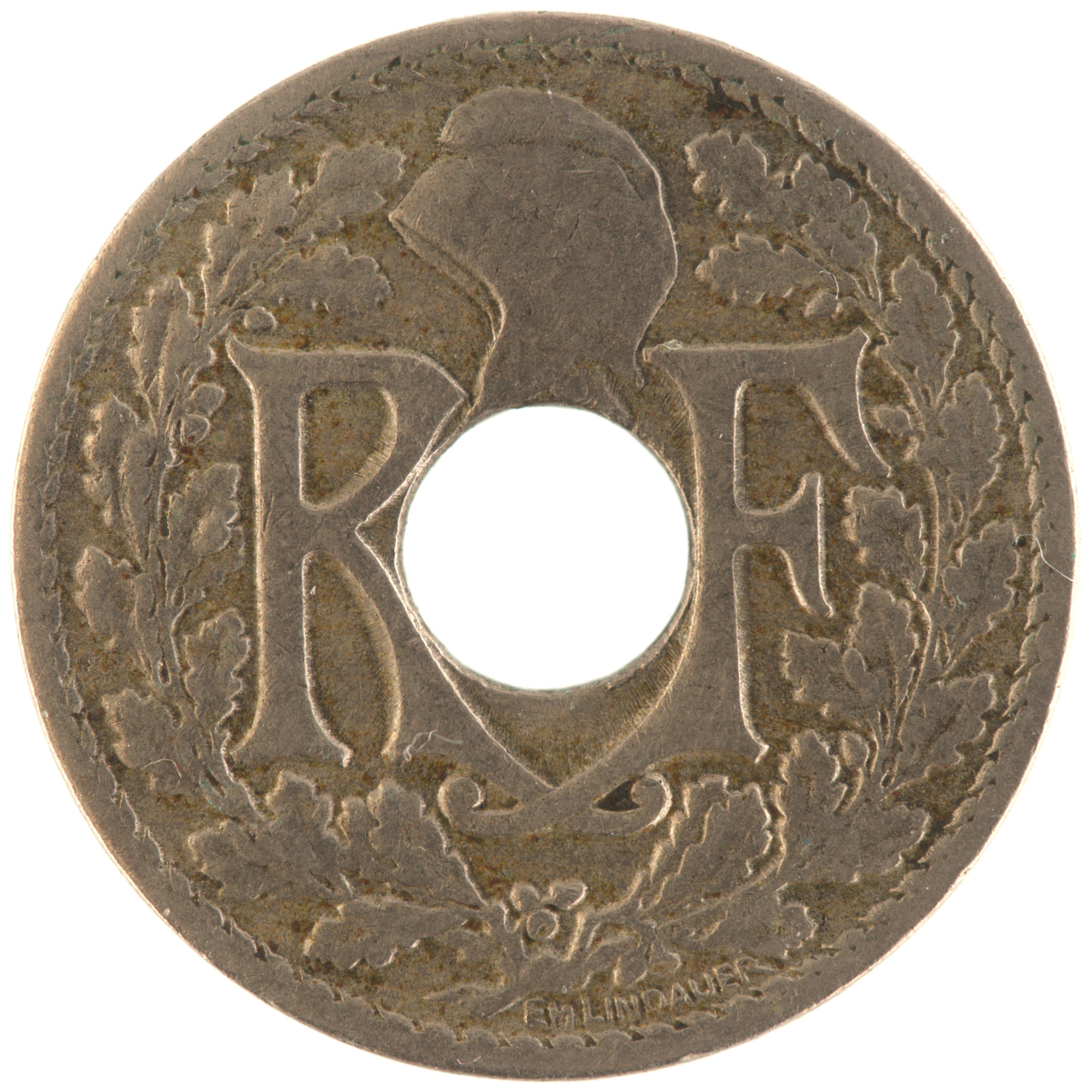 France - Pièce 10 Centimes 1924 cupro-nickel - Lindauer – Image 2