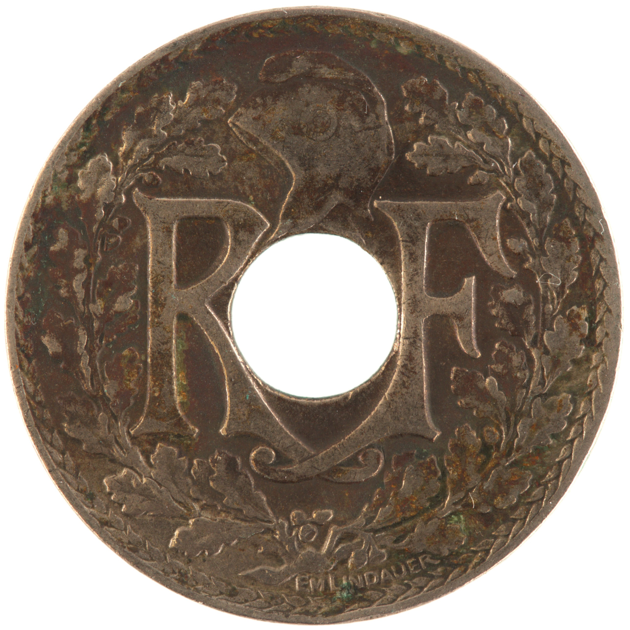 France - Pièce 10 Centimes 1924 cupro-nickel - Lindauer – Image 2
