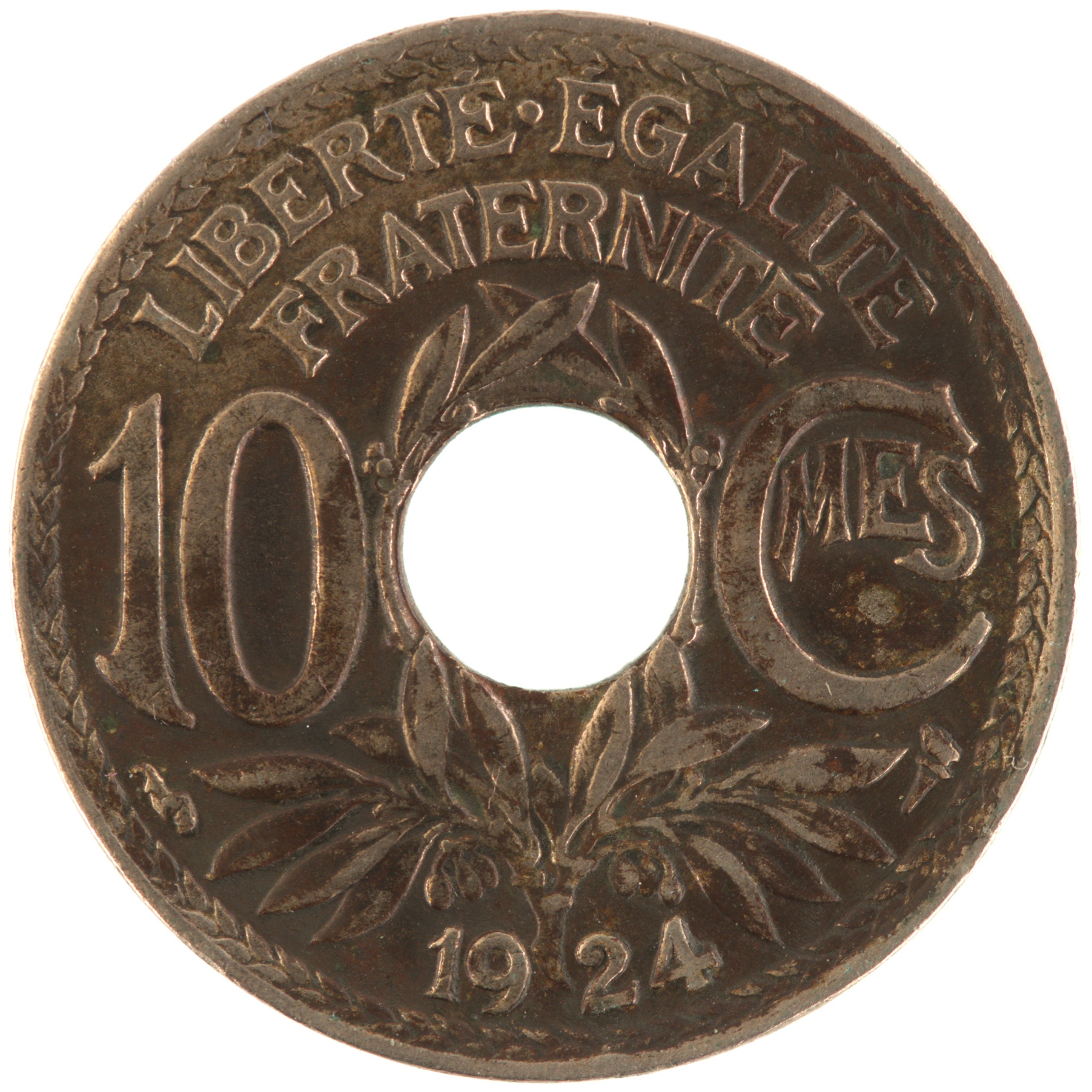 France - Pièce 10 Centimes 1924 cupro-nickel - Lindauer