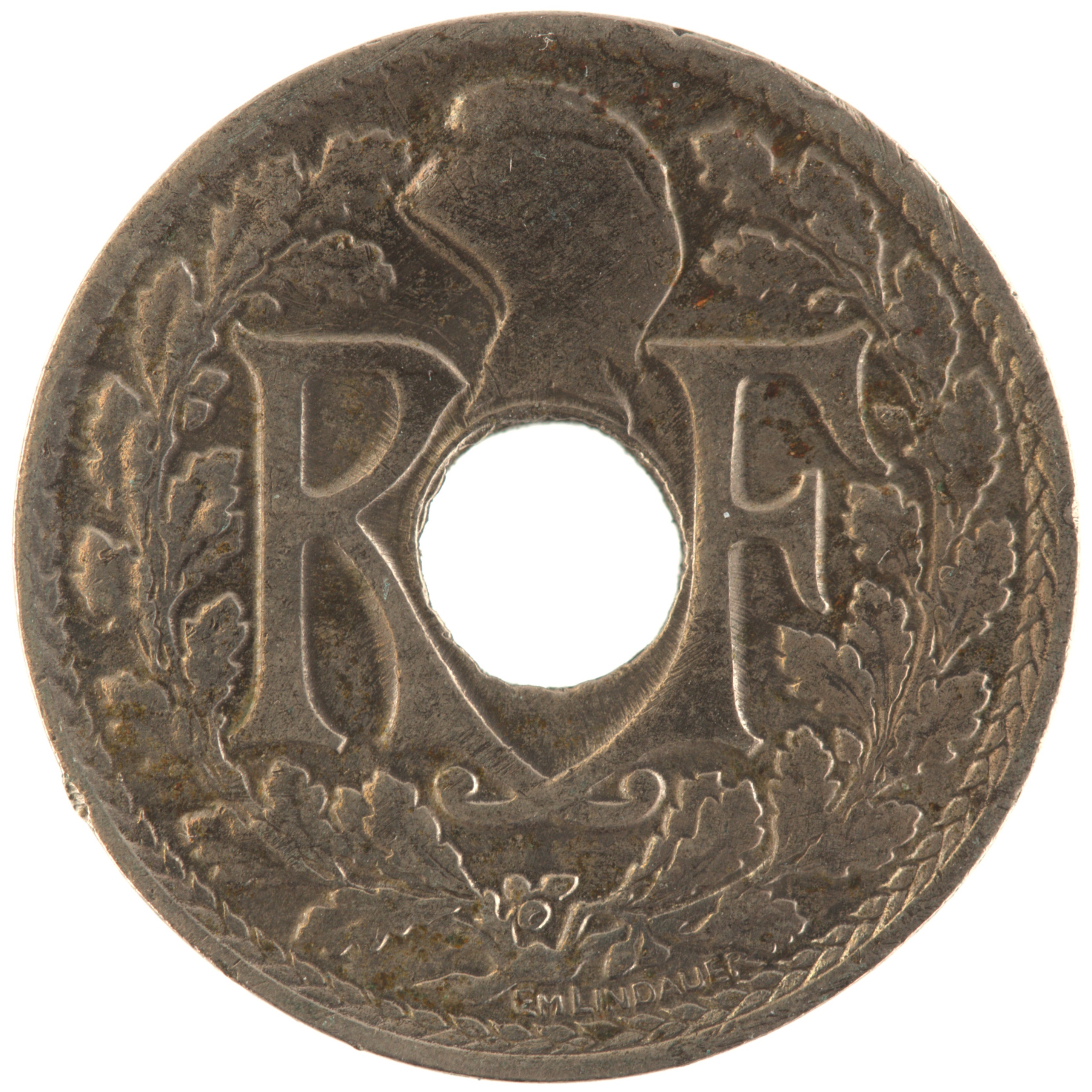 France - Pièce 10 Centimes 1924 cupro-nickel - Lindauer – Image 2