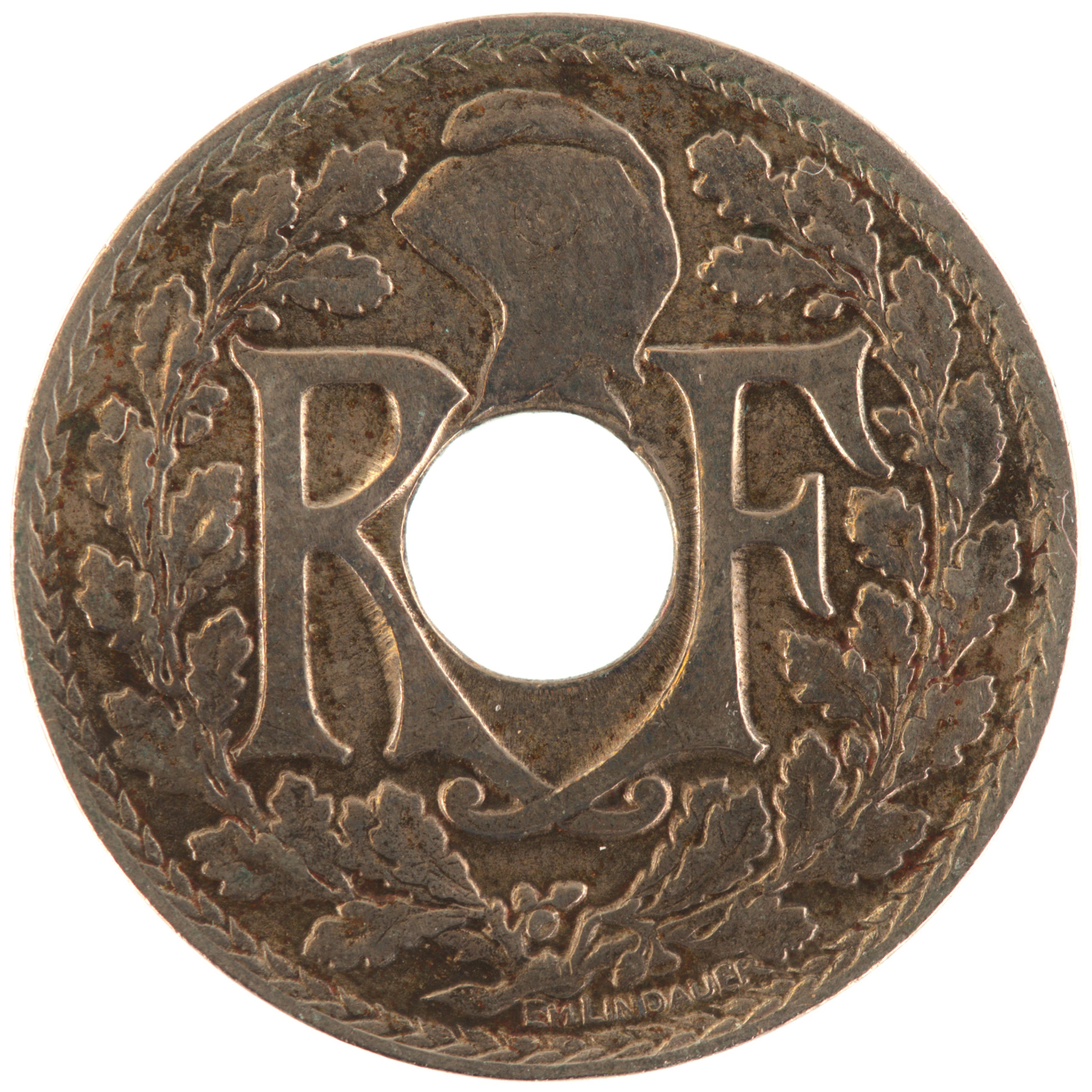 France - Pièce 10 Centimes 1925 cupro-nickel - Lindauer – Image 2
