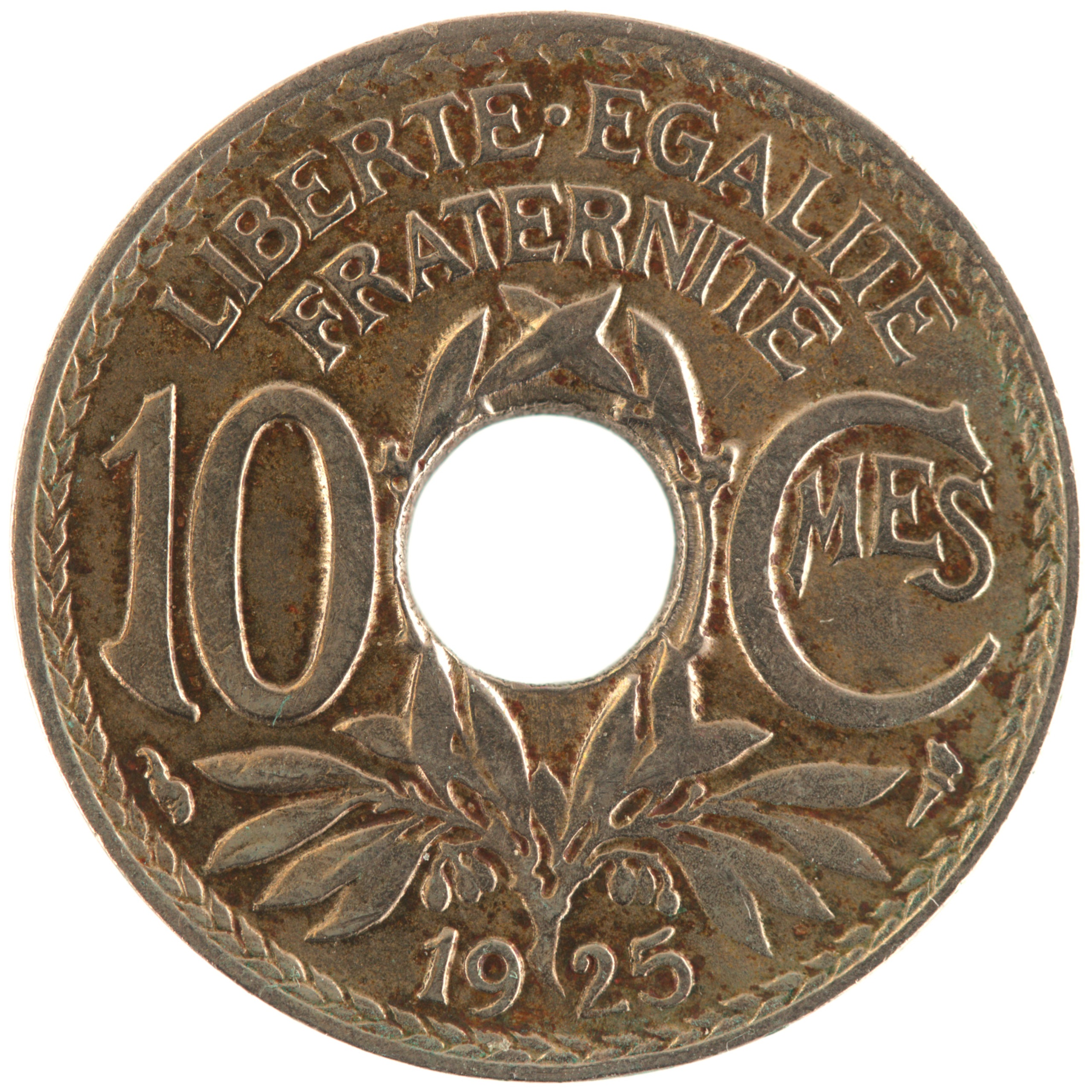 France - Pièce 10 Centimes 1925 cupro-nickel - Lindauer