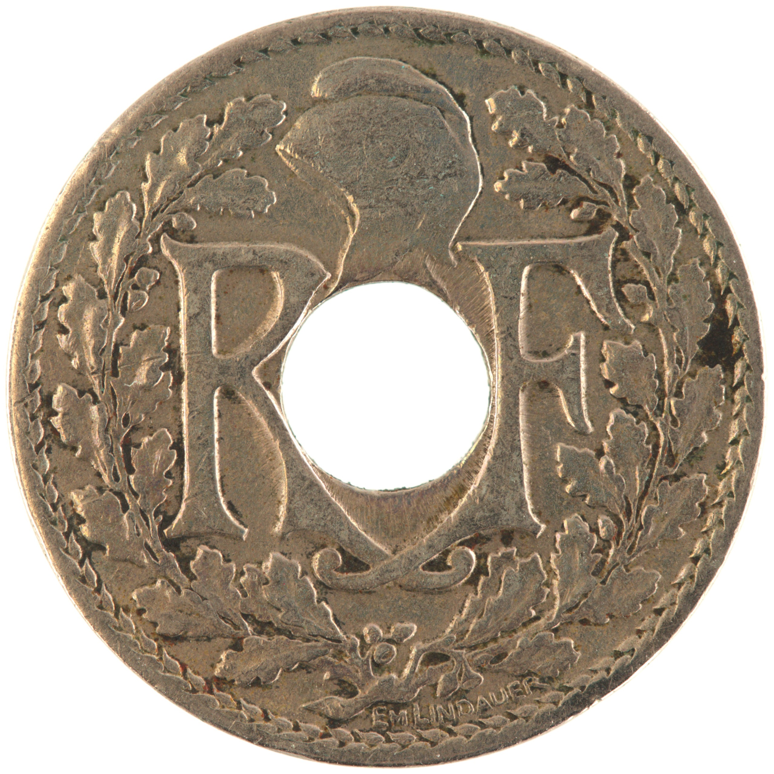 France - Pièce 10 Centimes 1925 cupro-nickel - Lindauer – Image 2