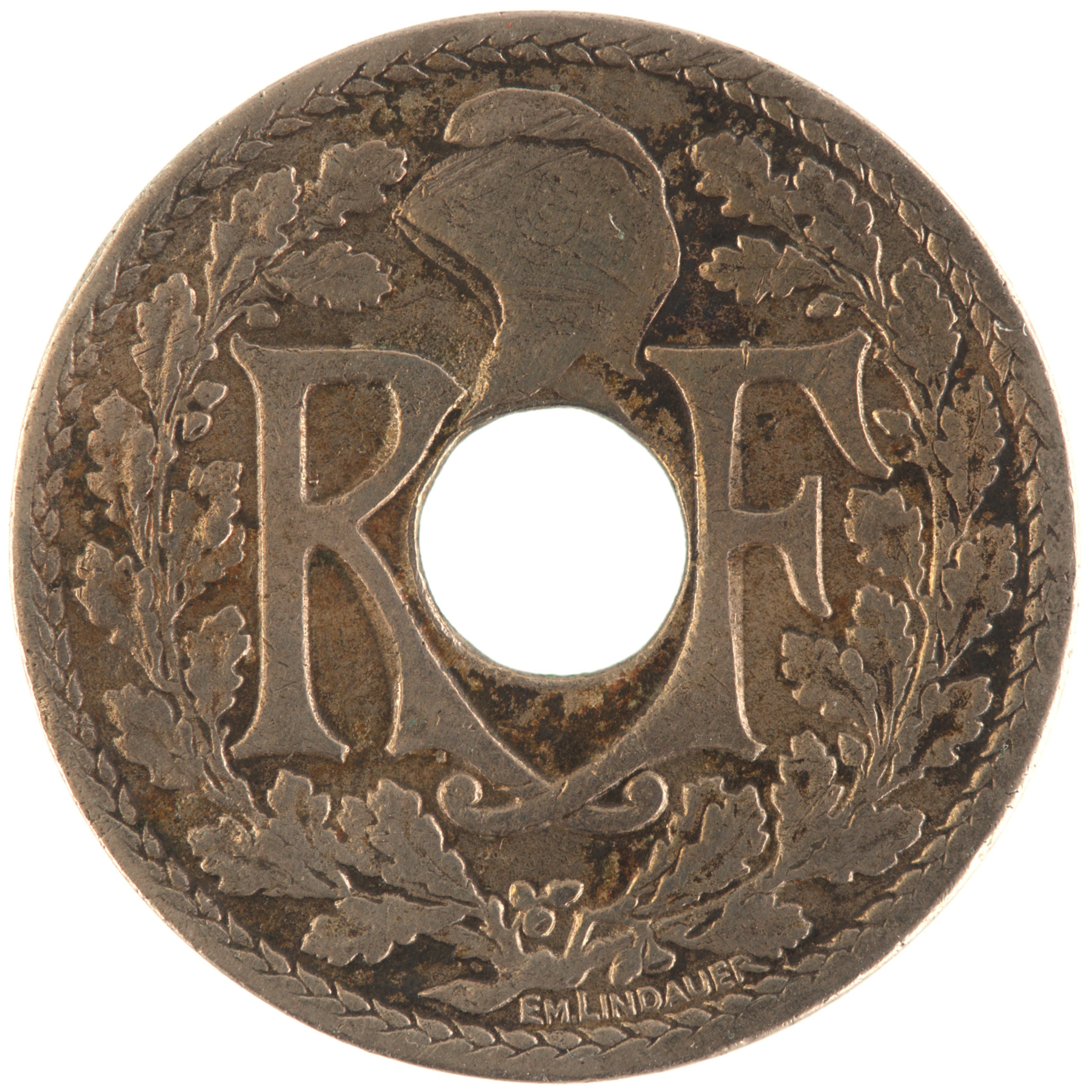 France - Pièce 10 Centimes 1925 cupro-nickel - Lindauer – Image 2