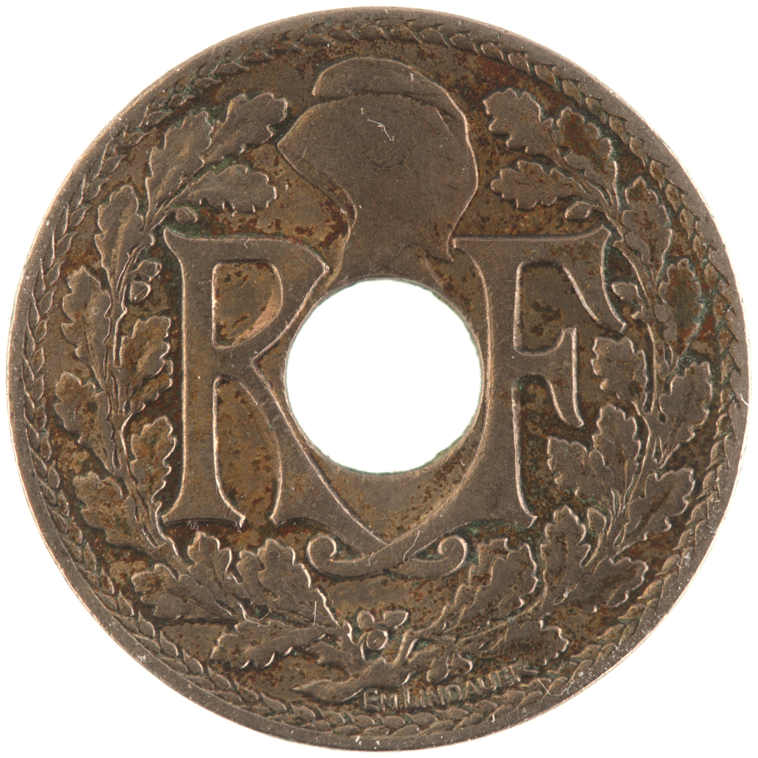 France - Pièce 10 Centimes 1925 cupro-nickel - Lindauer – Image 2
