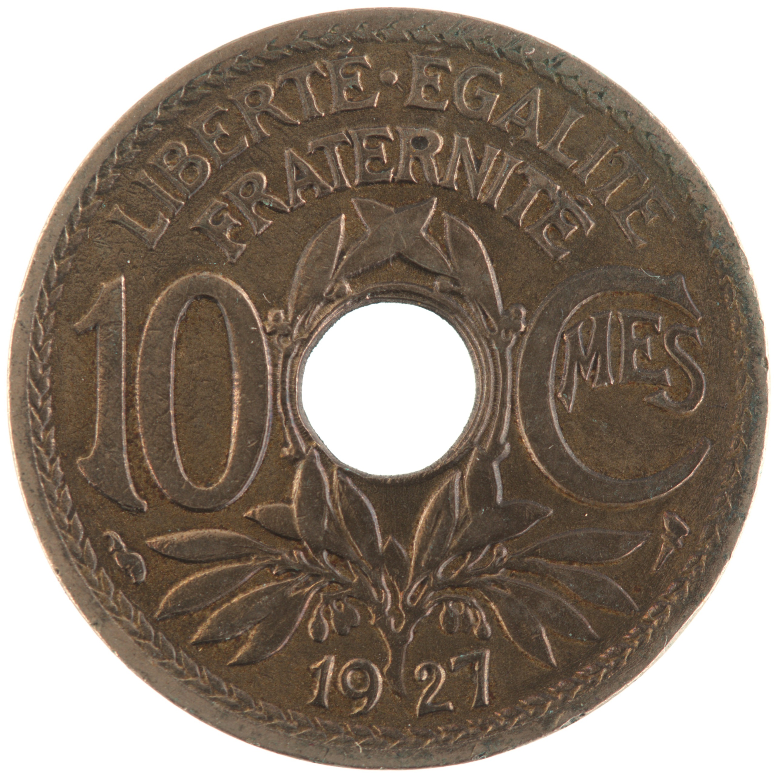 France - Pièce 10 Centimes 1927 cupro-nickel - Lindauer