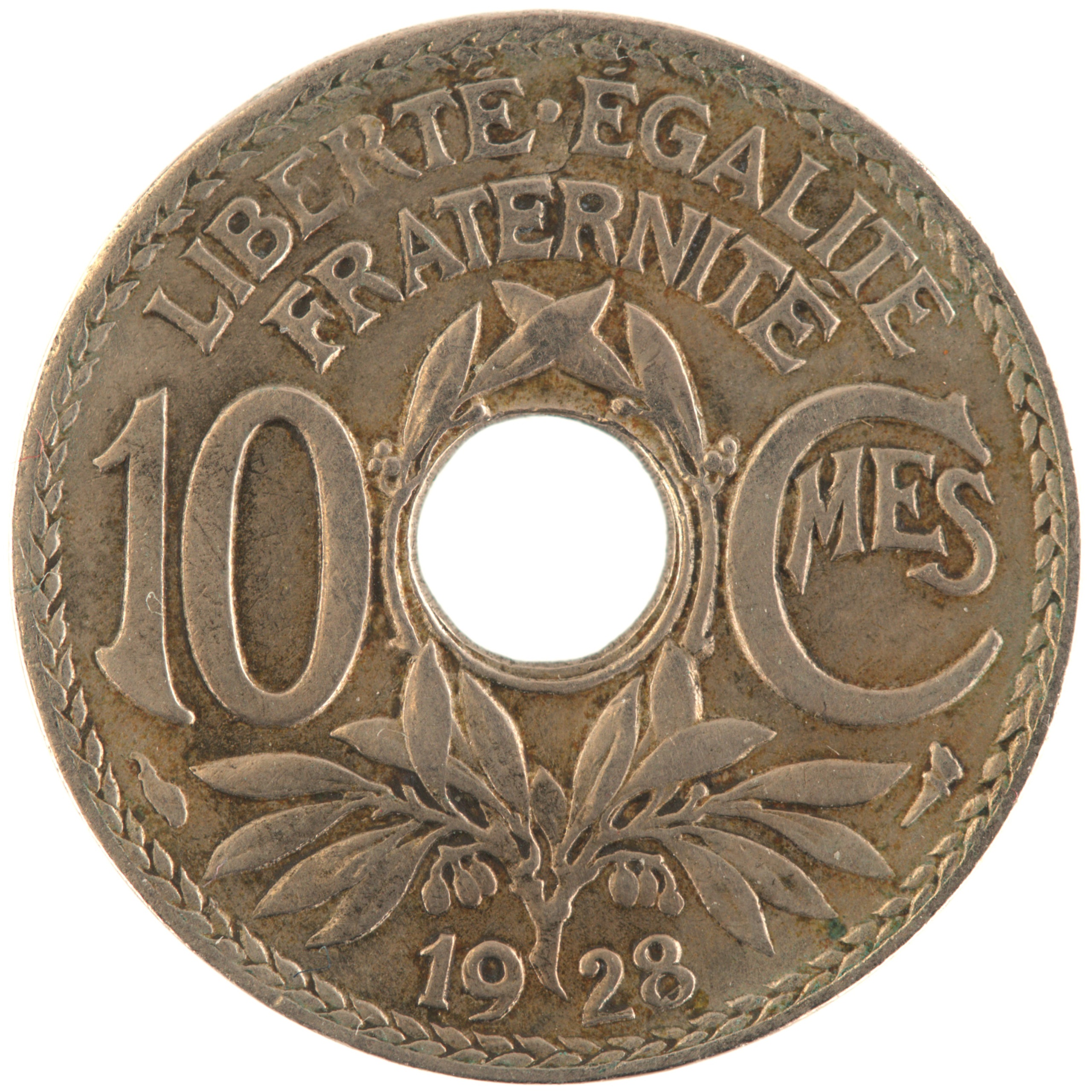France - Pièce 10 Centimes 1928 cupro-nickel - Lindauer