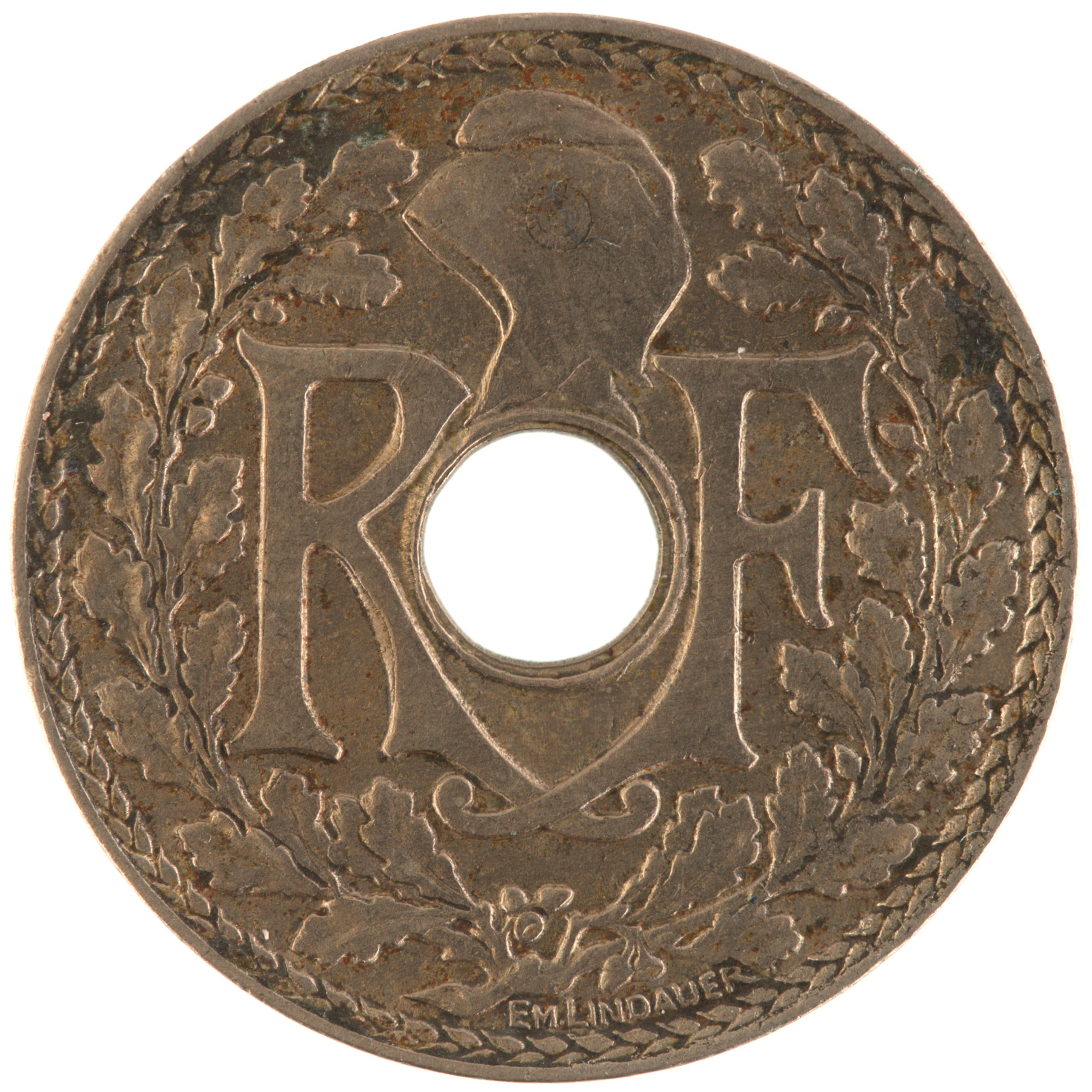 France - Pièce 10 Centimes 1935 cupro-nickel - Lindauer – Image 2