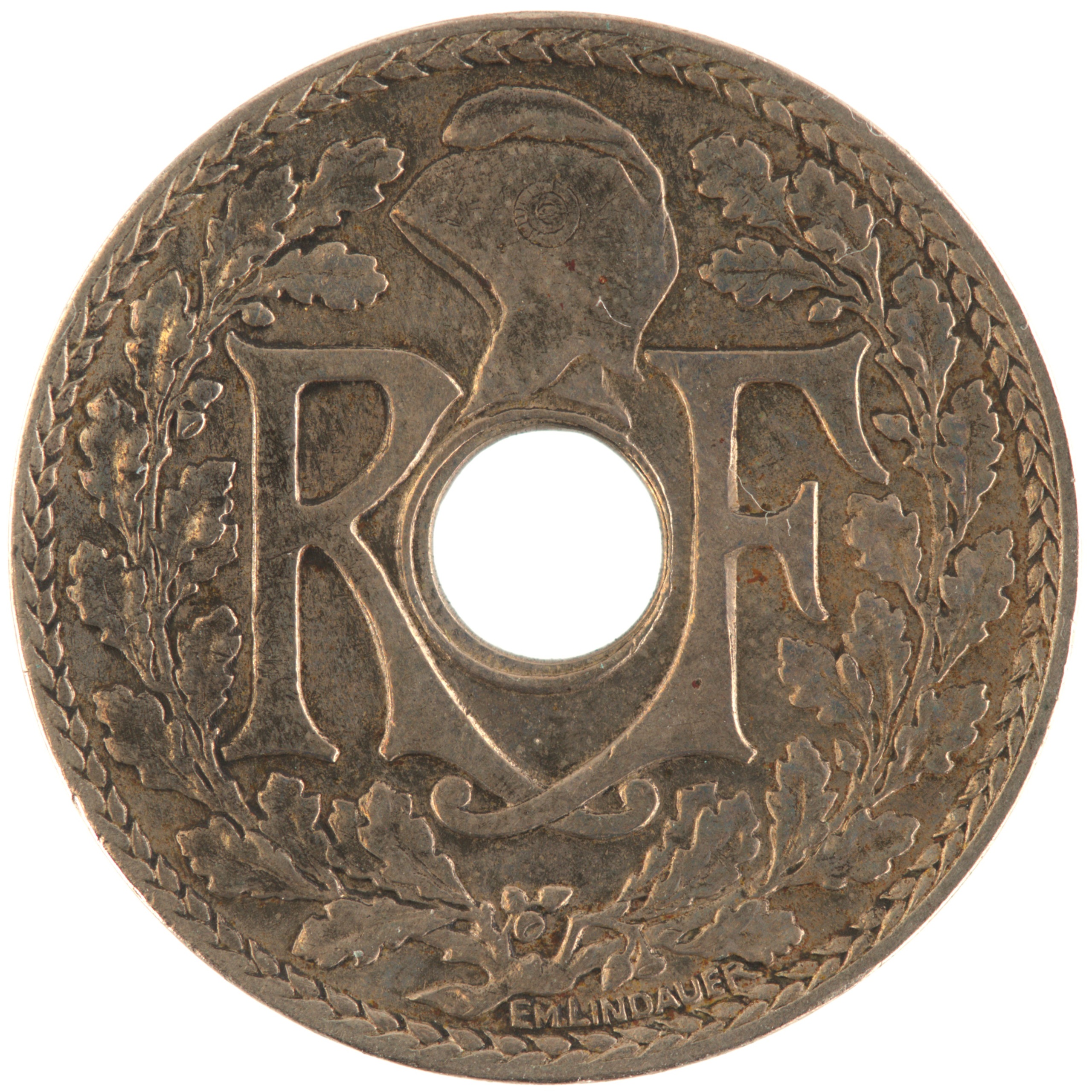 France - Pièce 10 Centimes 1935 cupro-nickel - Lindauer – Image 2